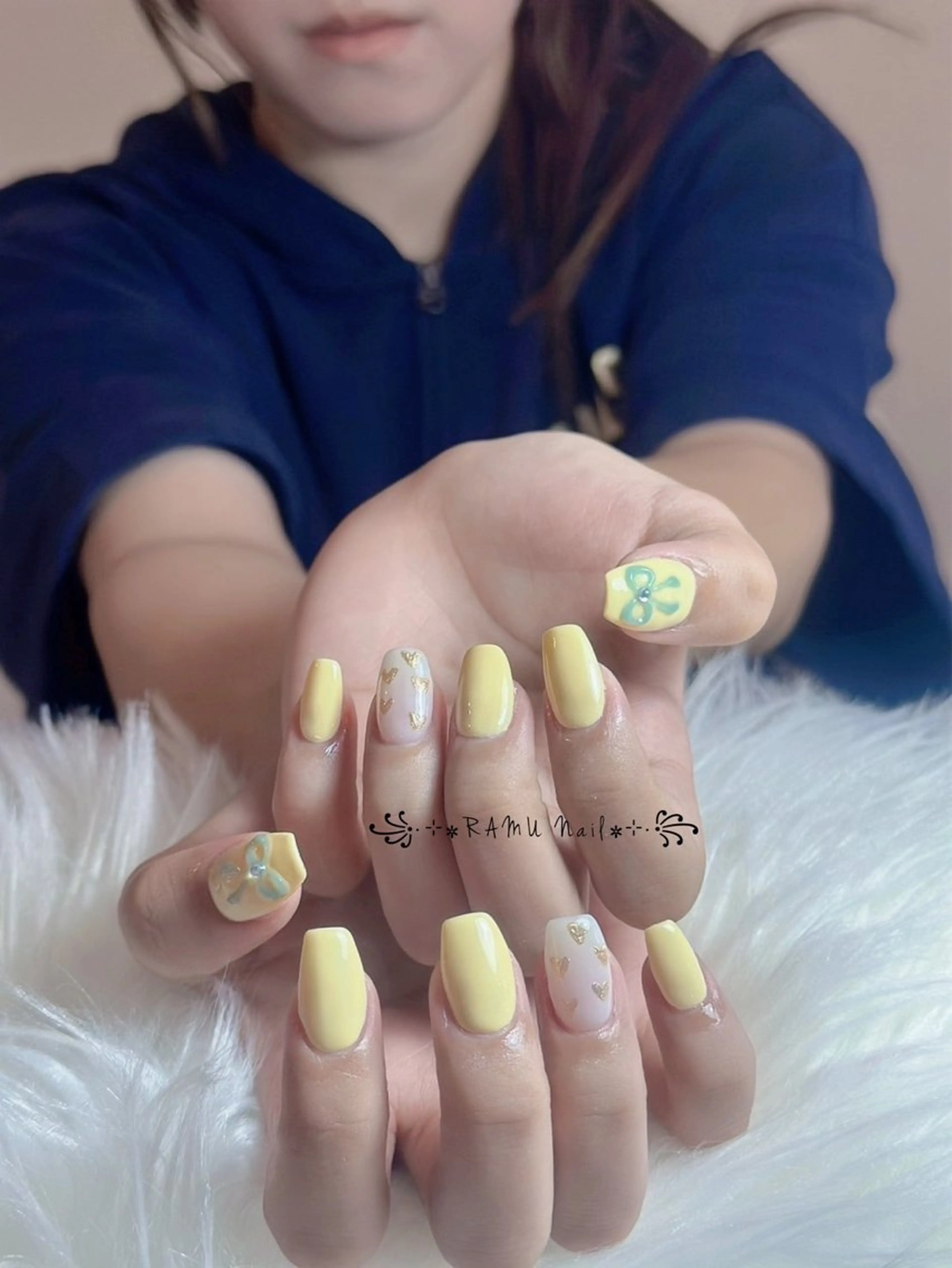 ネイル チークネイル フレンチネイル グラデーション キラキラネイル 韓国ネイル RAMU_Nail 池袋店のネイルデザイン