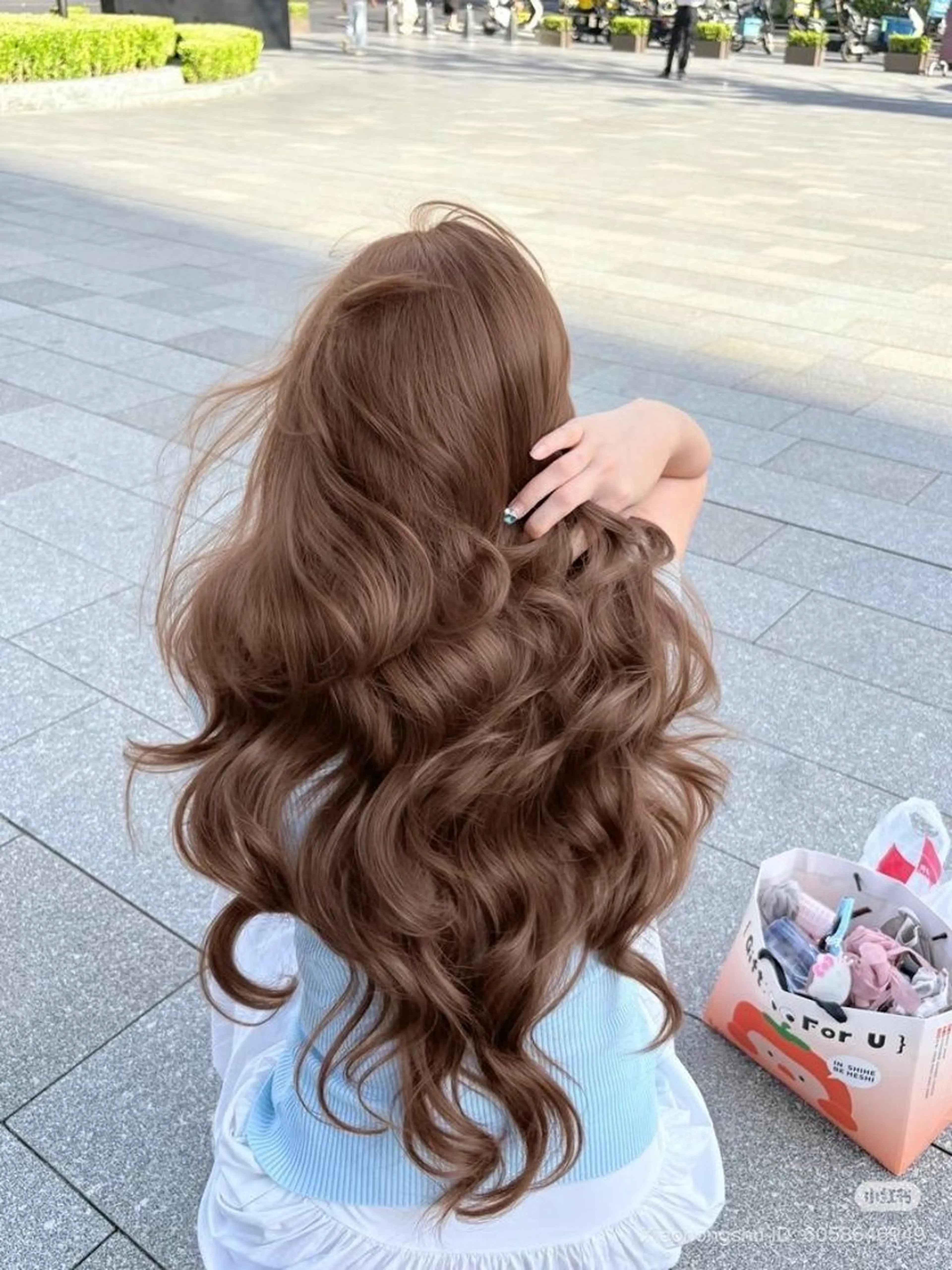 ロング カット ヘアカラー トリートメント 海野翔吾🇨🇳 ワンホンレイヤーのヘアスタイル