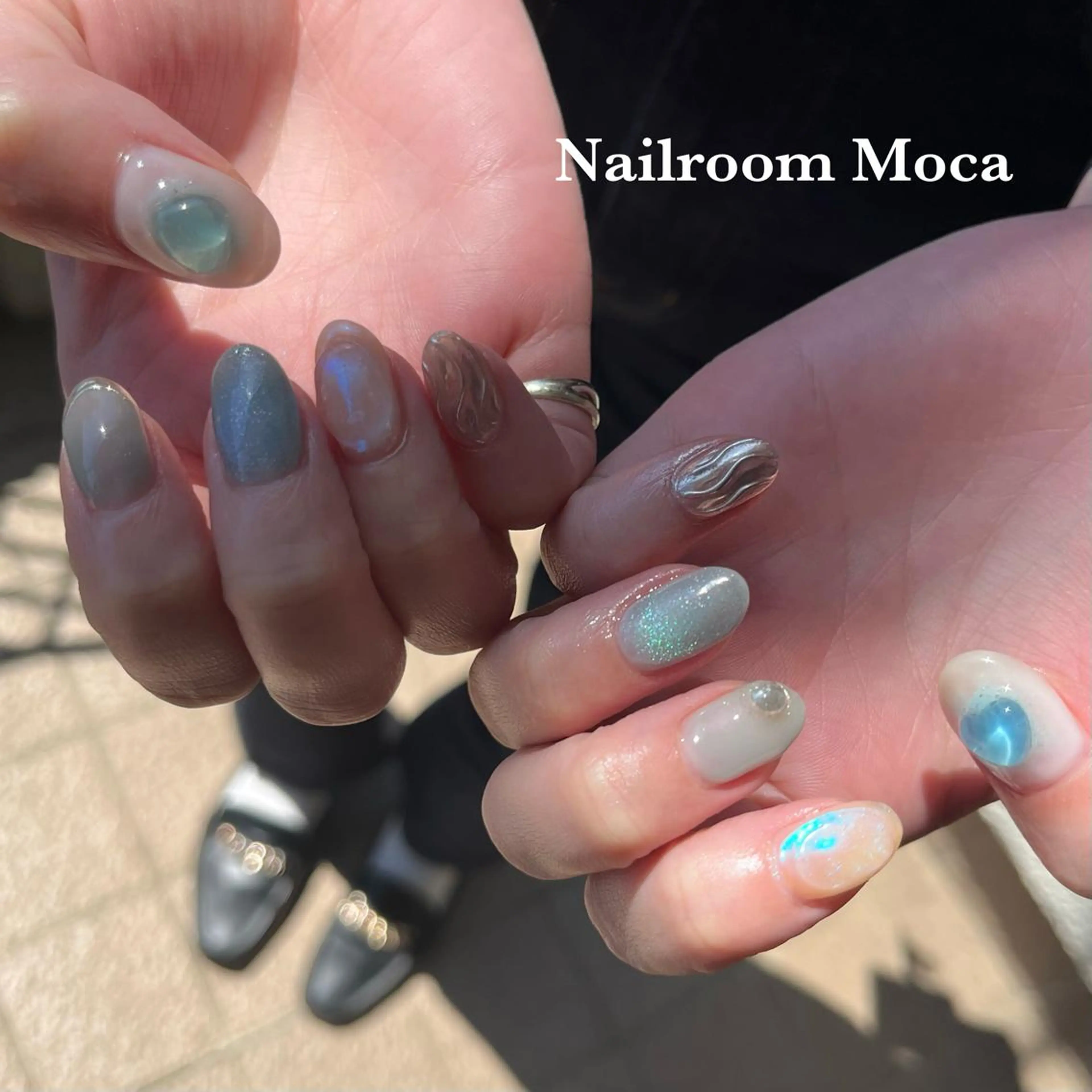 ネイル 氷ネイル・うるうるネイル Nailroom Mocaのネイルデザイン