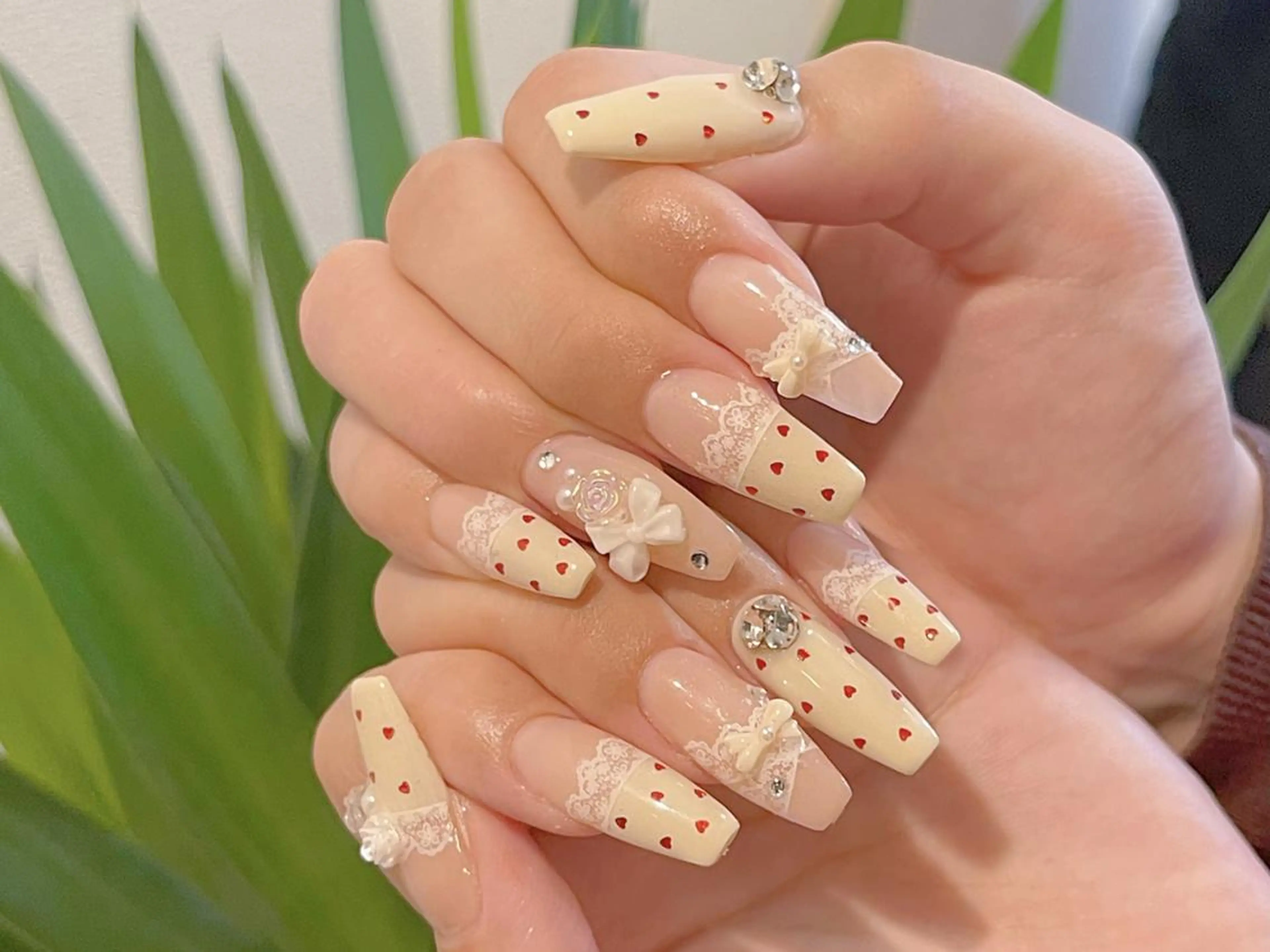ネイル 長さ出し グラデーション 卒業式 キラキラネイル マグネットネイル ハンドネイル アンアンBelle Nail 池袋のネイルデザイン