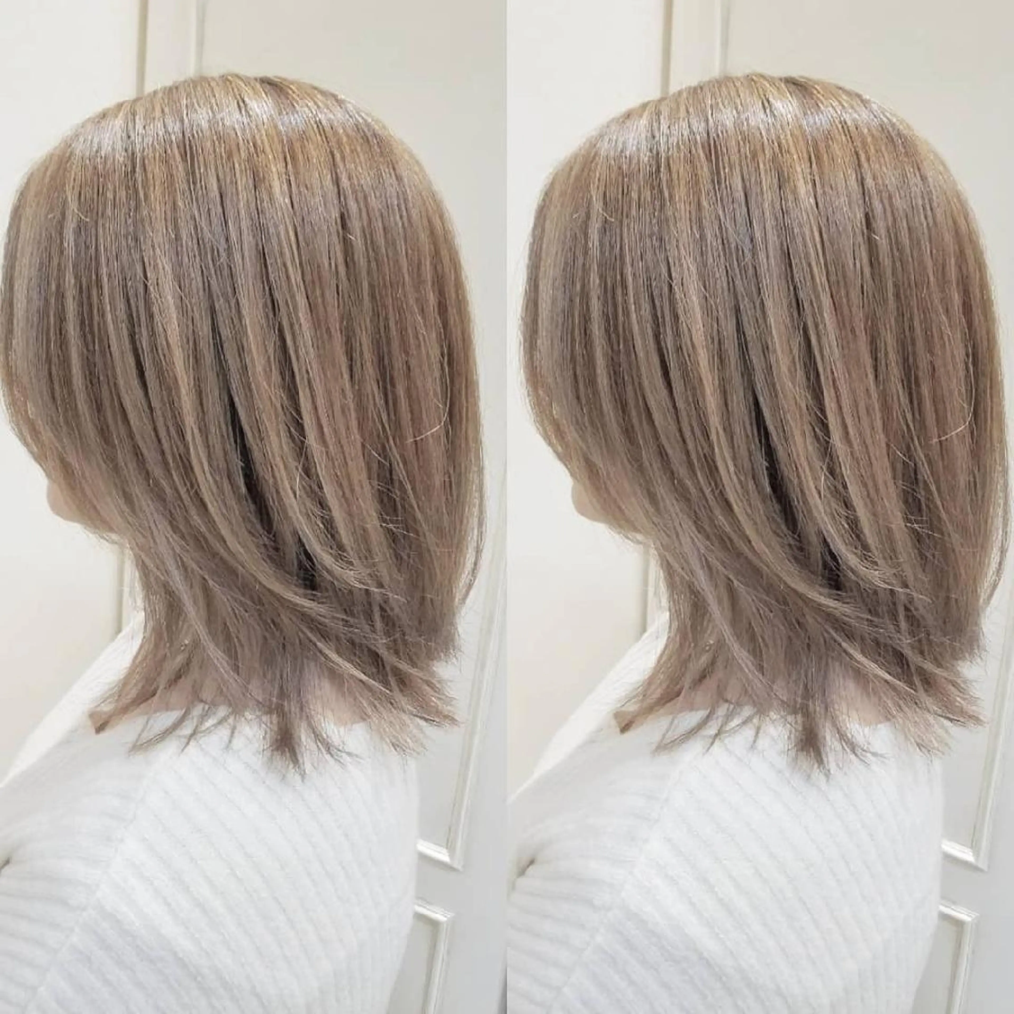 ミディアム カラー アッシュ ベージュカラー ハイライトカラー 3Dハイライト ハイライト ブリーチ・ハイトーン 特化🎉内山のヘアスタイル