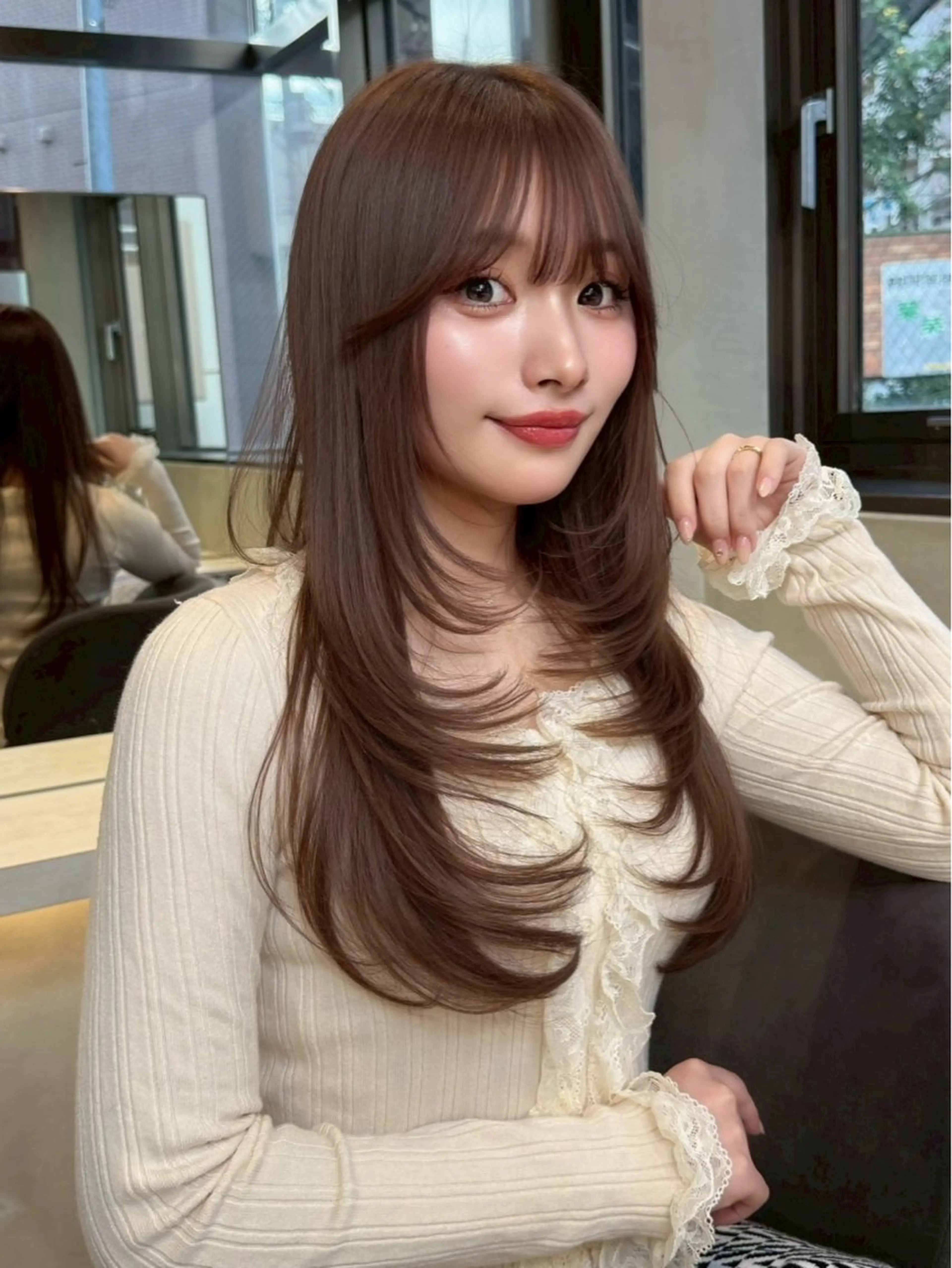 ロング ヘアアレンジ カット 縮毛矯正 トリートメント 美髪縮毛矯正/ 透明感カラー吉田光佑のヘアスタイル