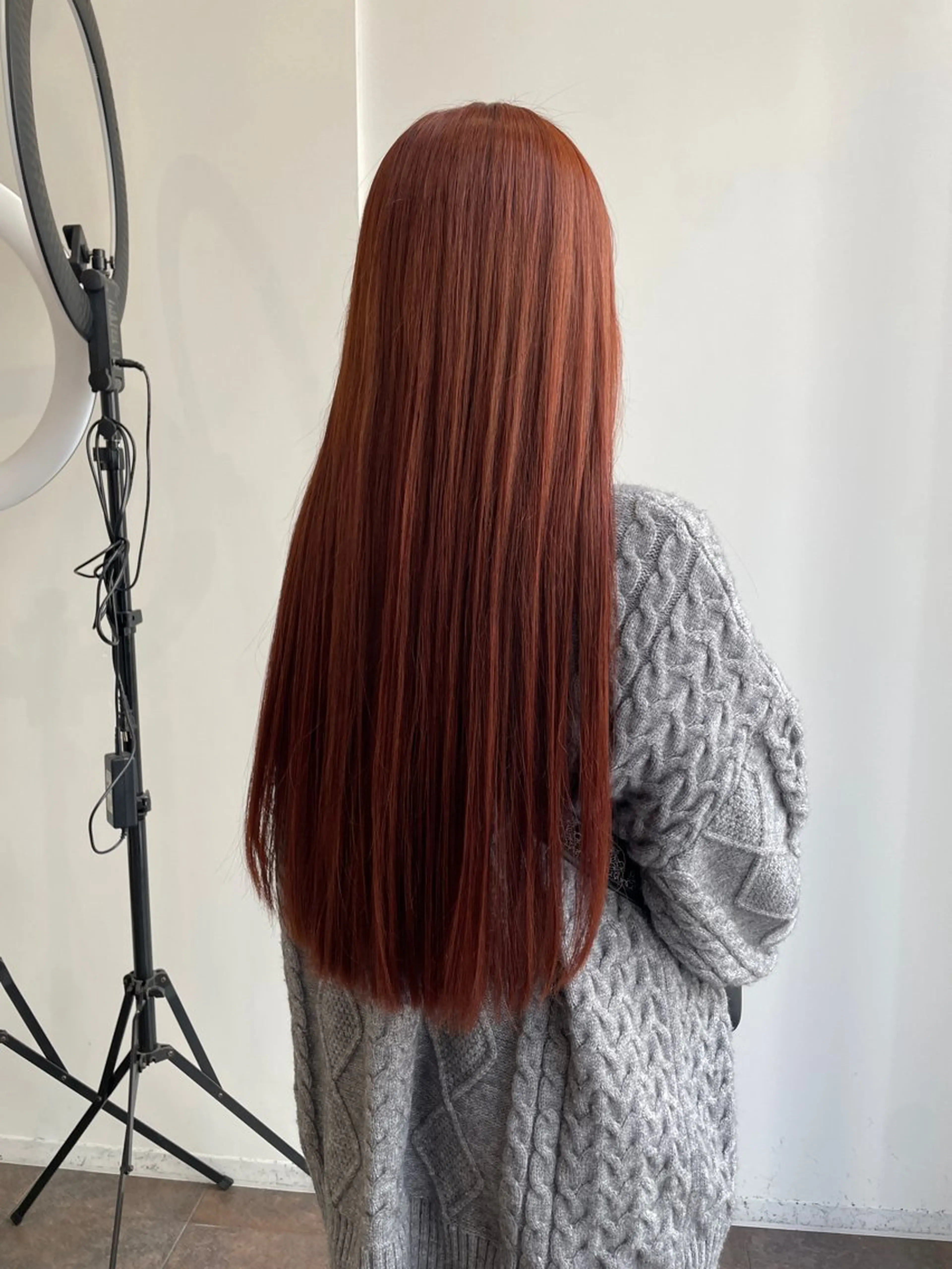 カラー オレンジ オレンジレッド レッドカラー ナチュラルカラー 児玉優香のヘアスタイル