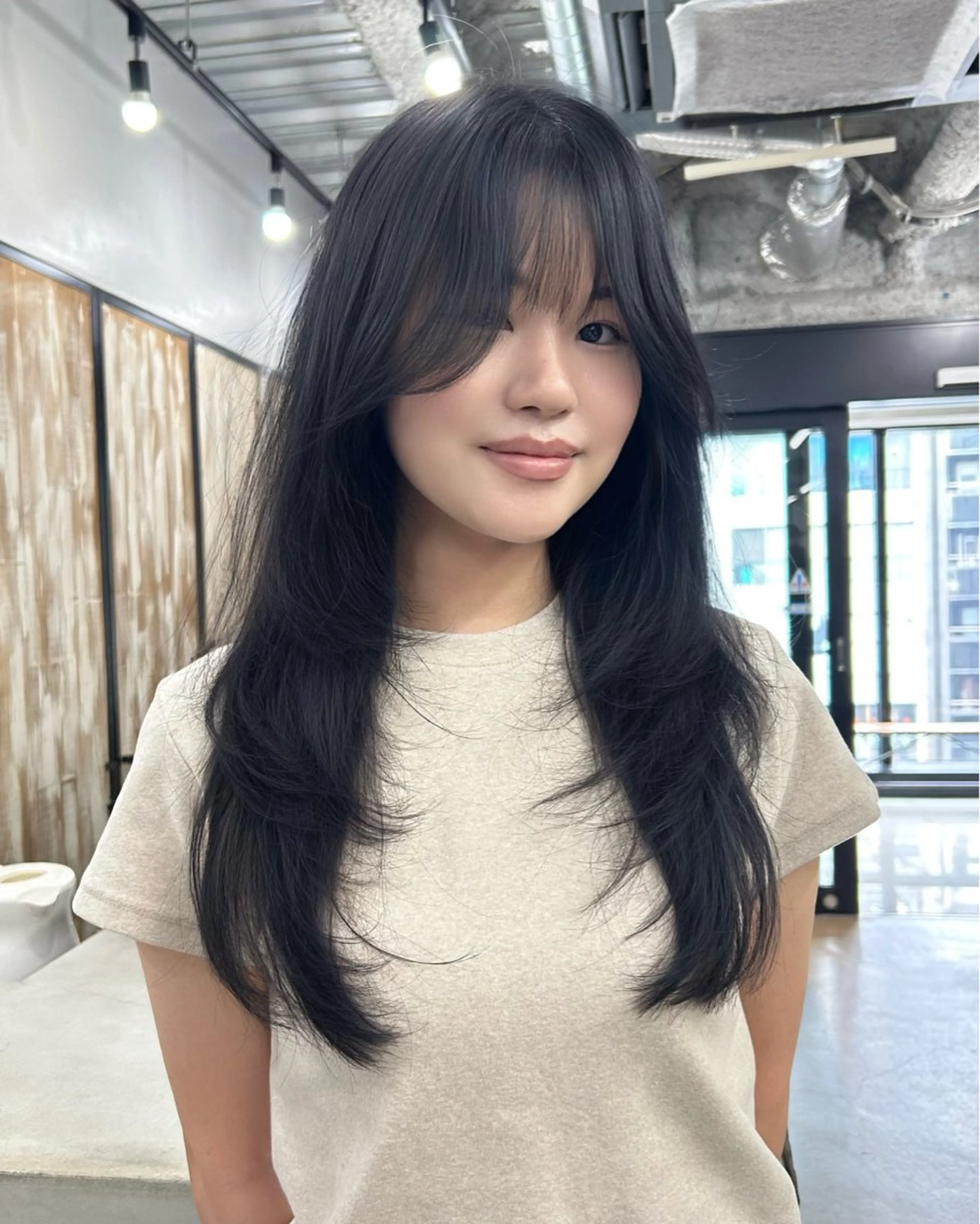 ロング レイヤーカット／韓国 🤎きのした いちかのヘアスタイル