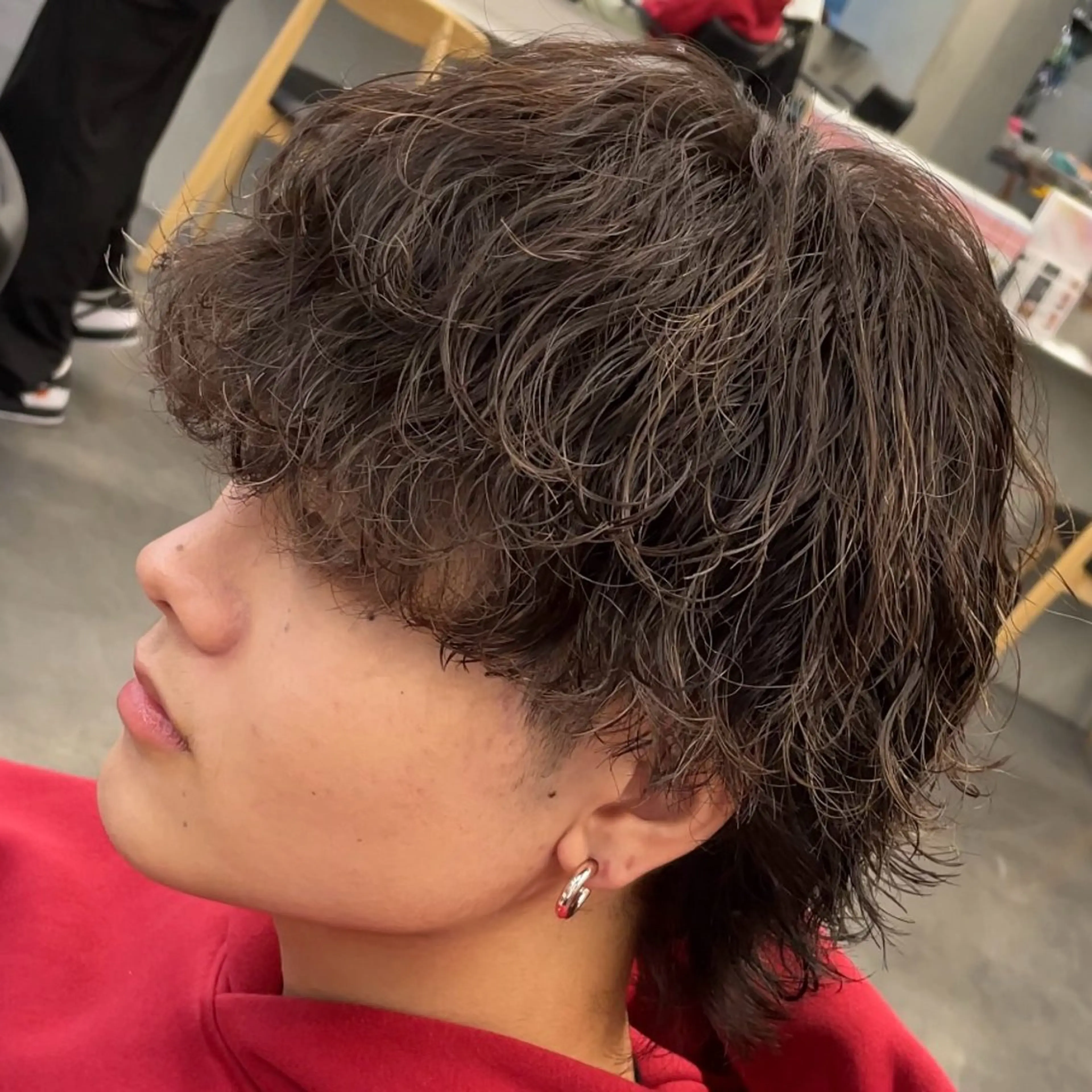 セミロング パーマ ヘアアレンジ メンズ fifth 石川 凪のヘアスタイル