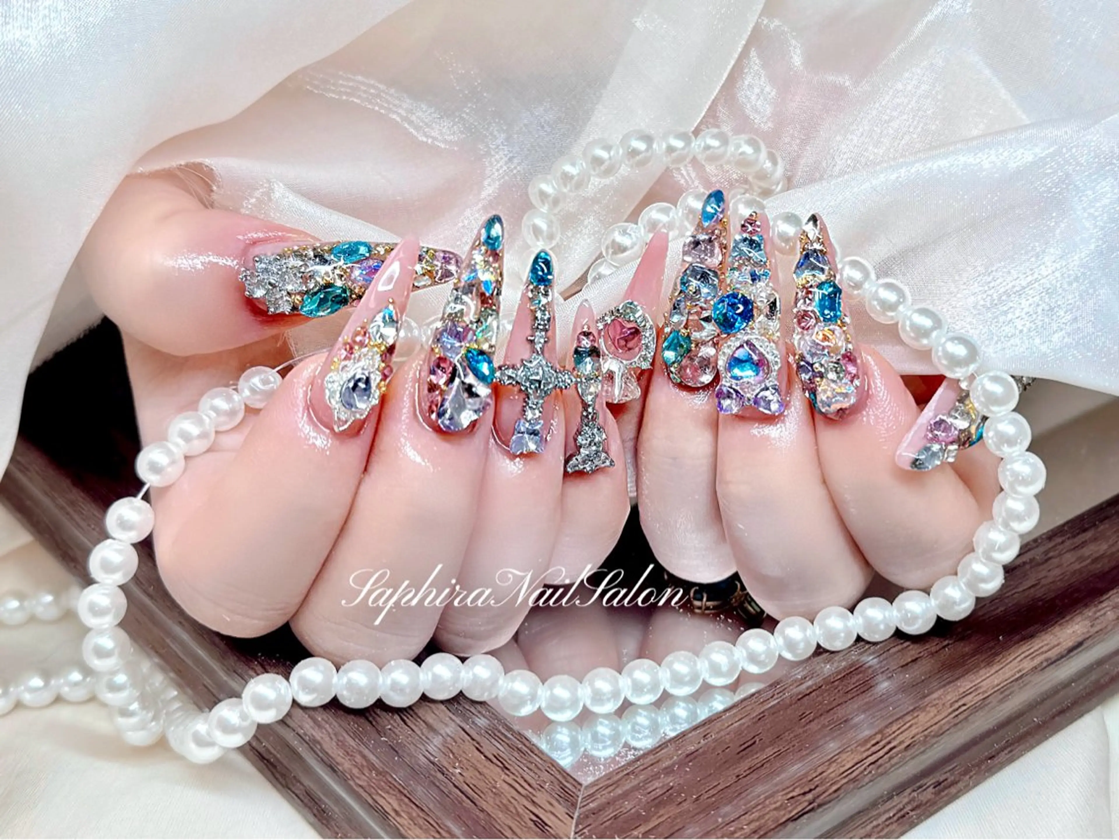 カラー ハンドネイル Saphiraネイル サロン錦糸町のネイルデザイン