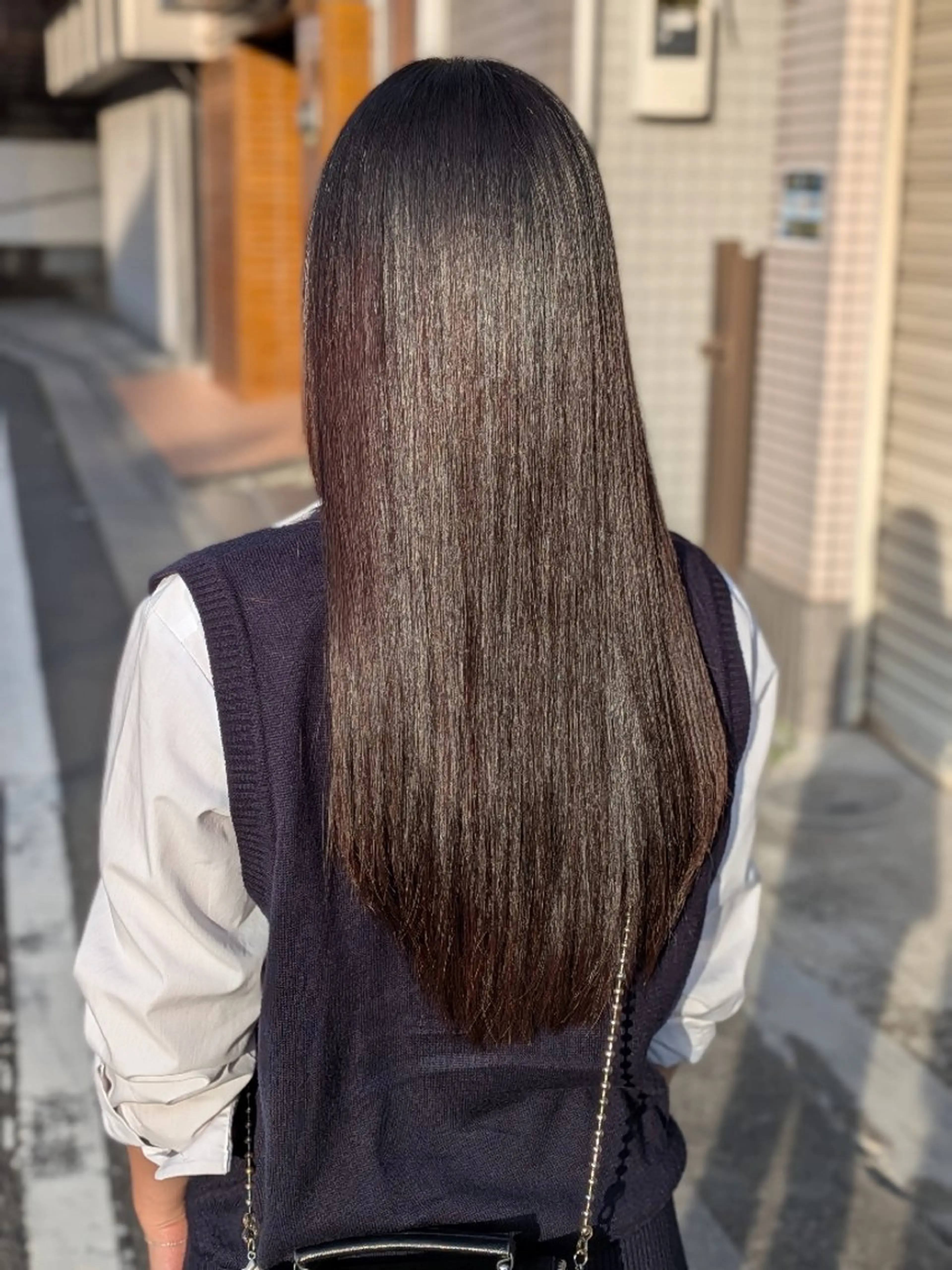 ロング 髪質改善 佐々木あきこ 髪質改善ストレートのヘアスタイル