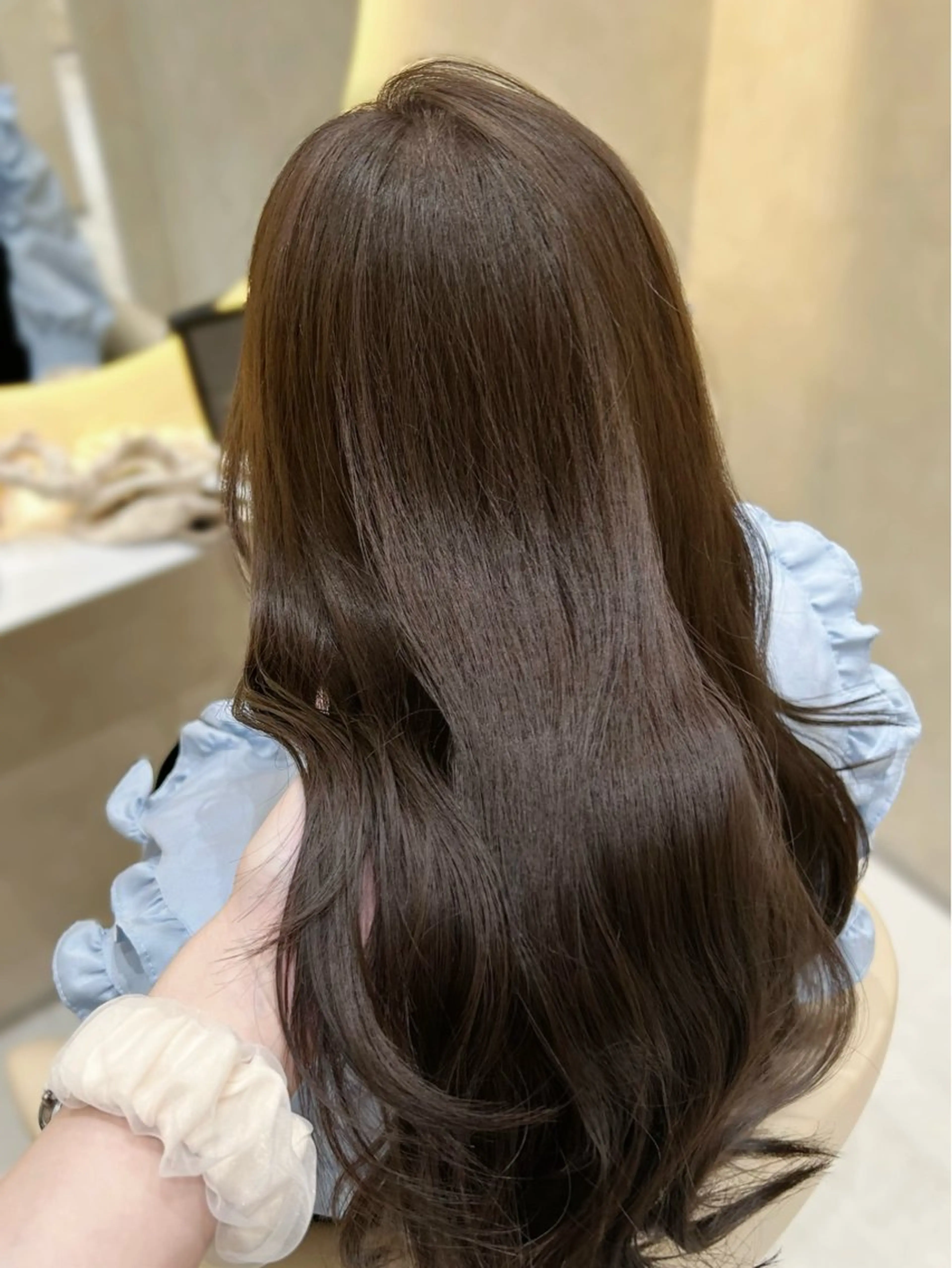 ロング カラー ベージュカラー オリーブベージュ ヘアカラー トリートメント zina ୨୧˖* moeのヘアスタイル