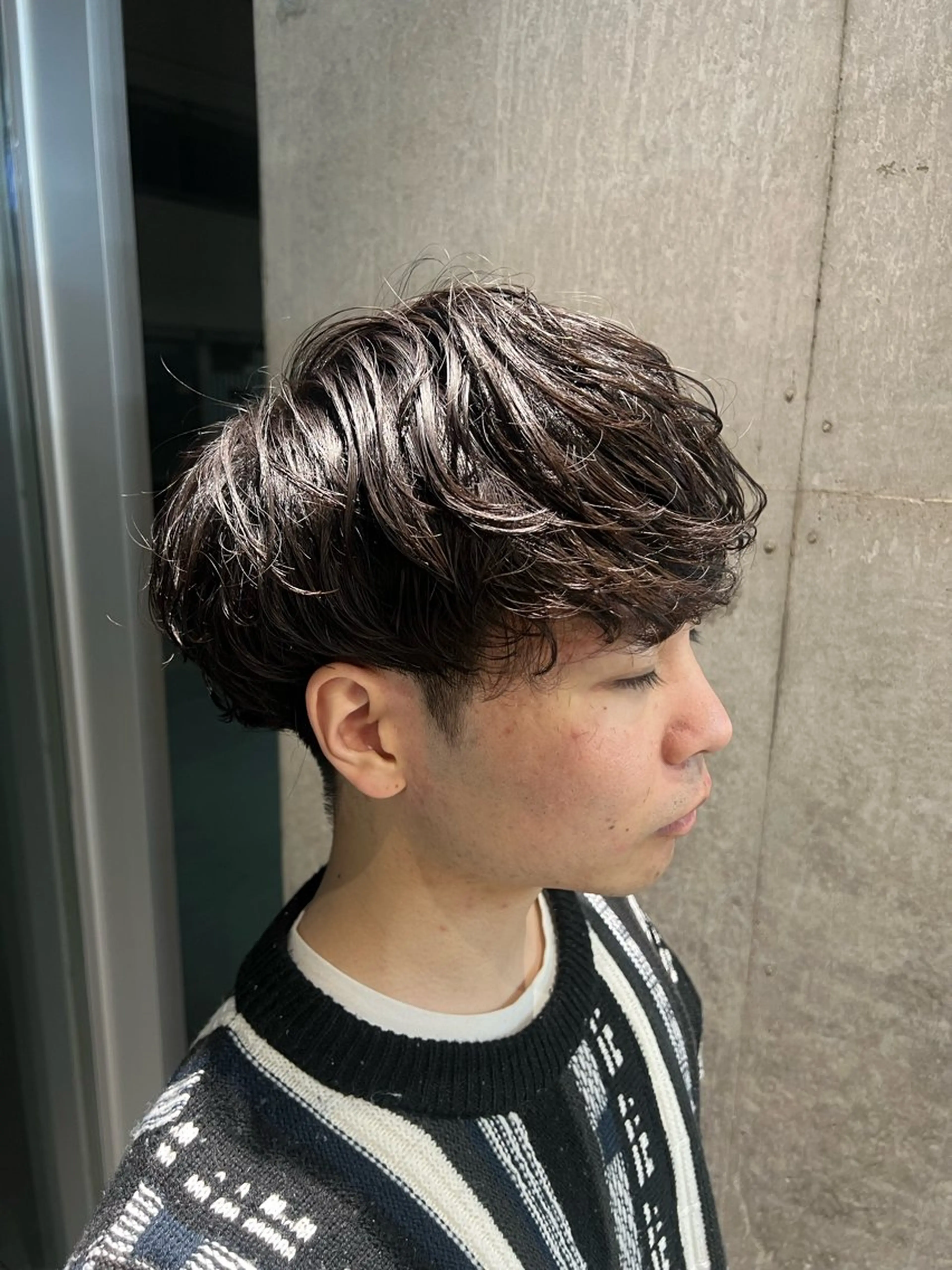 パーマ メンズ メンズパーマ ニュアンスパーマ 吉沢遣人/レイヤー 艶カラー/抜け感のヘアスタイル