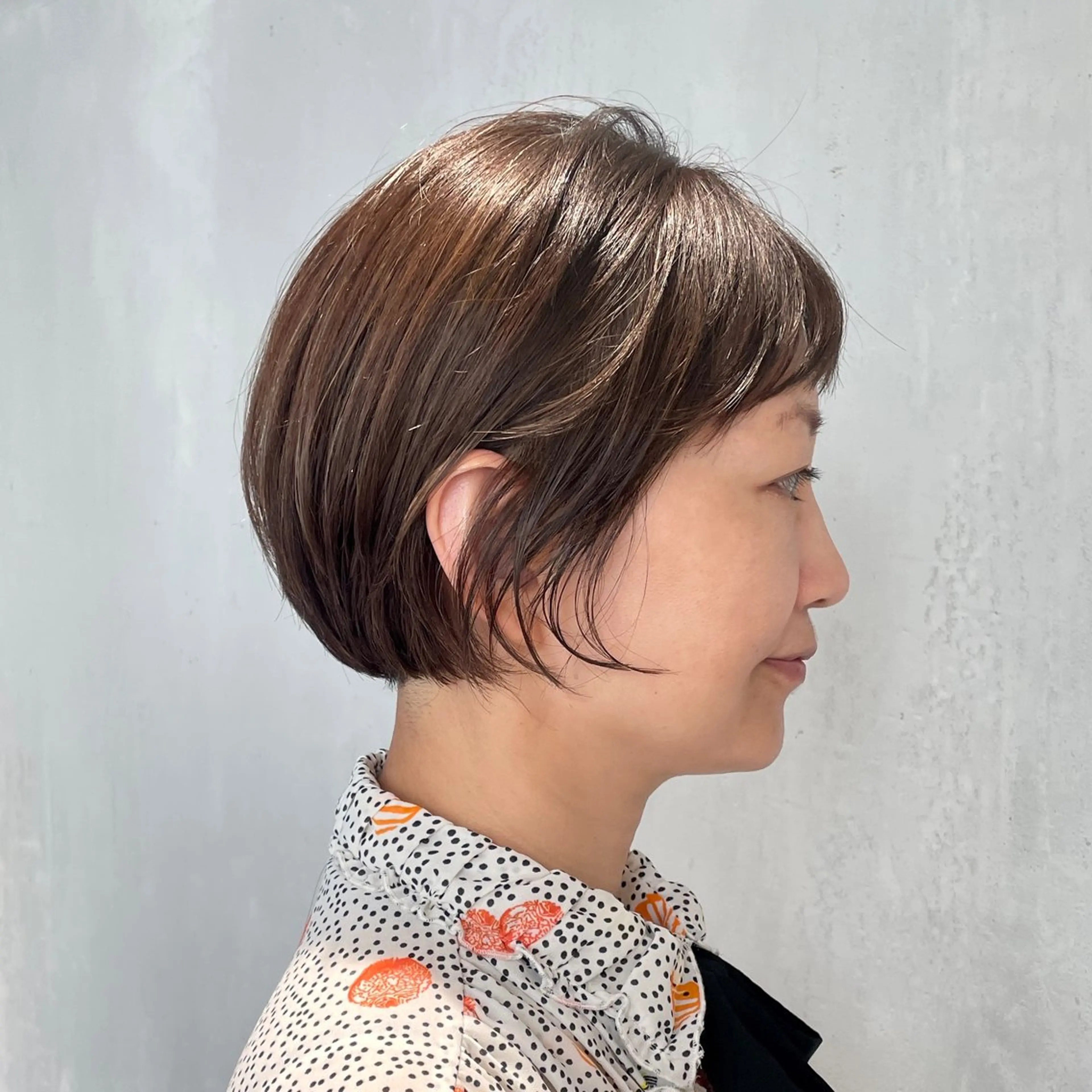 ショート ハイライト ショートヘア ヘアカラー トリートメント matka白髪ぼかし 大人ヘア/KEIKOのヘアスタイル