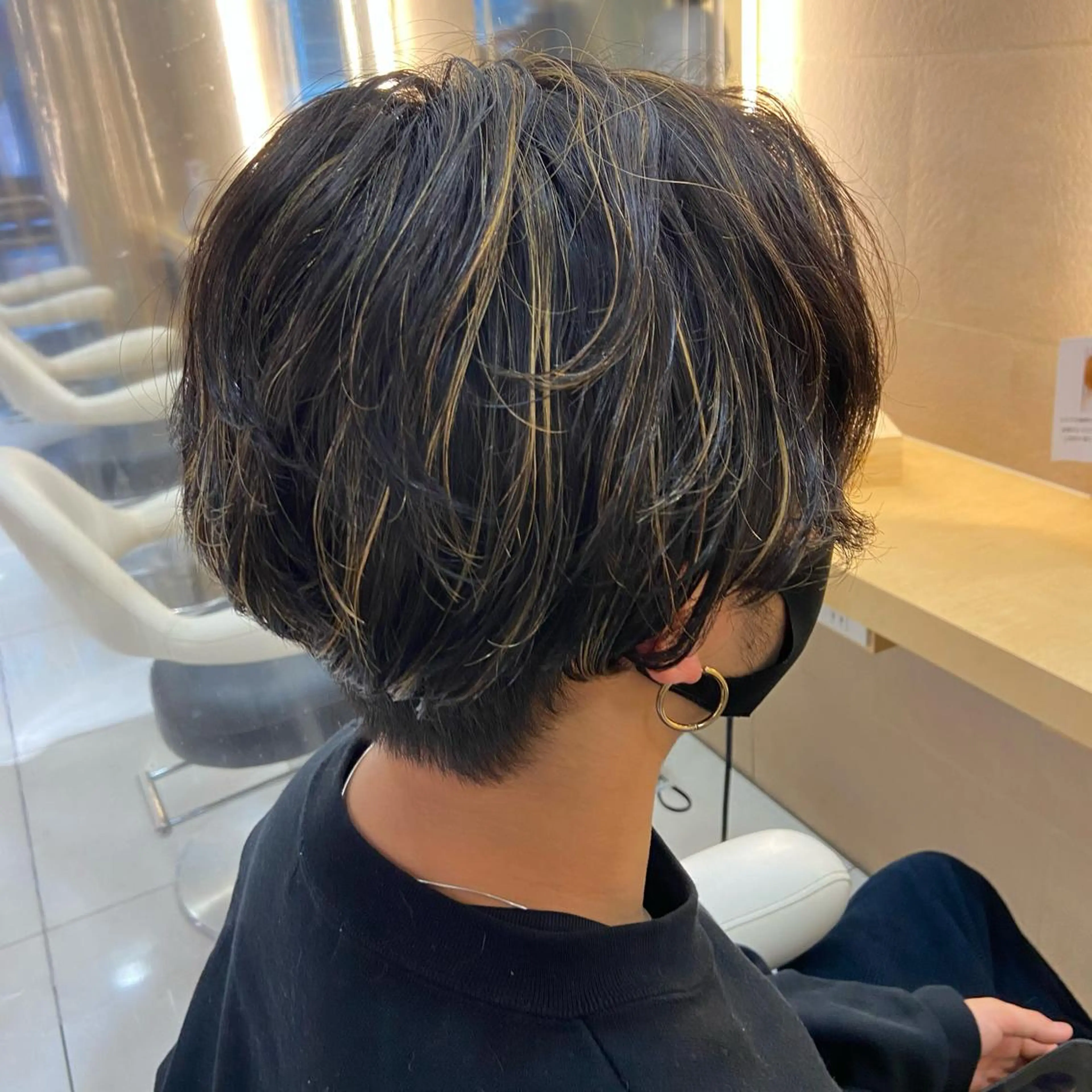 カラー メンズ メンズハイライト メンズ韓国風 ハイライトカラー 新宿/韓国ヘア 中明度カラー/かやのヘアスタイル