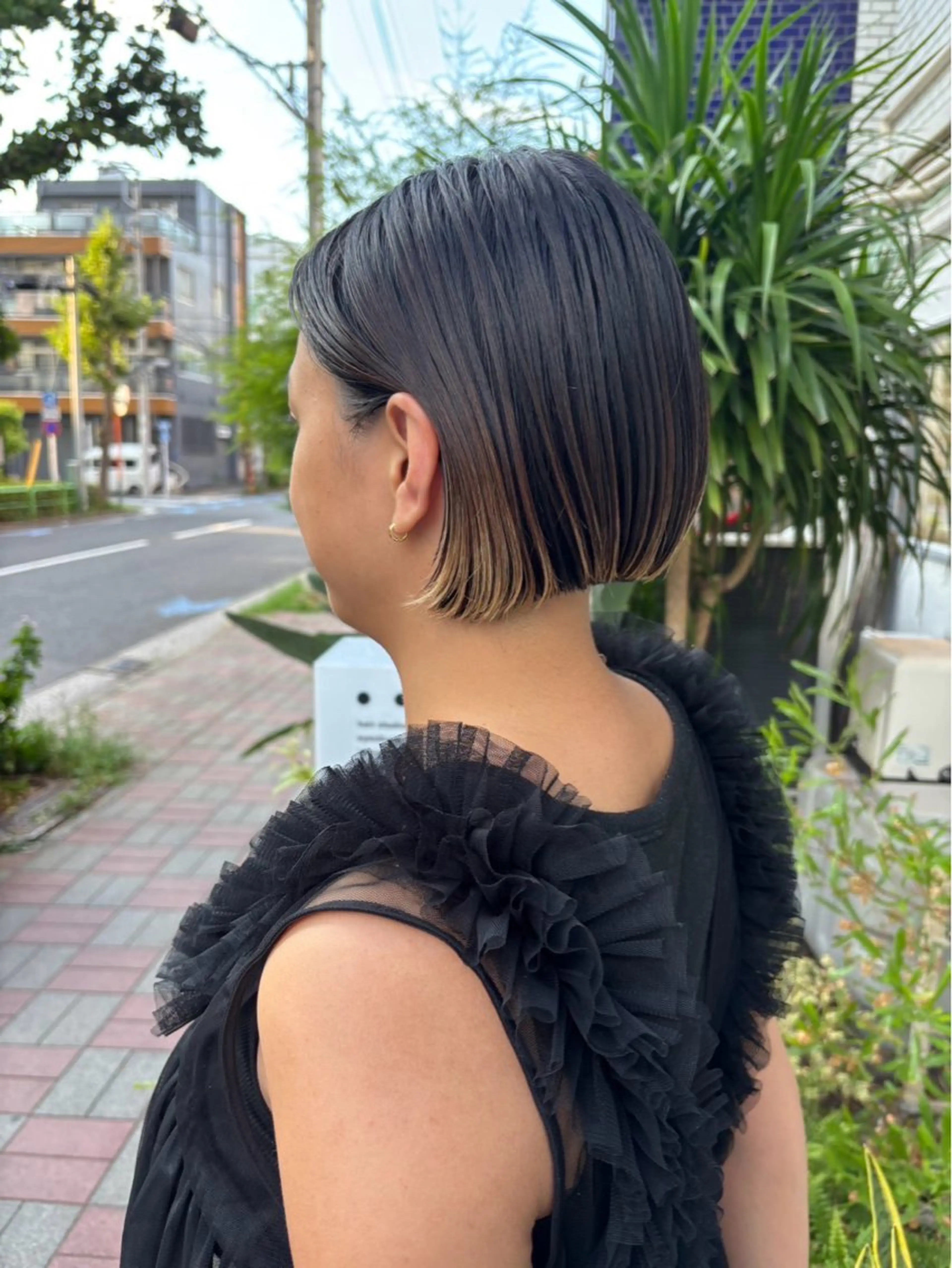 ミディアム ボブ カット トリートメント 増田 晃大のヘアスタイル