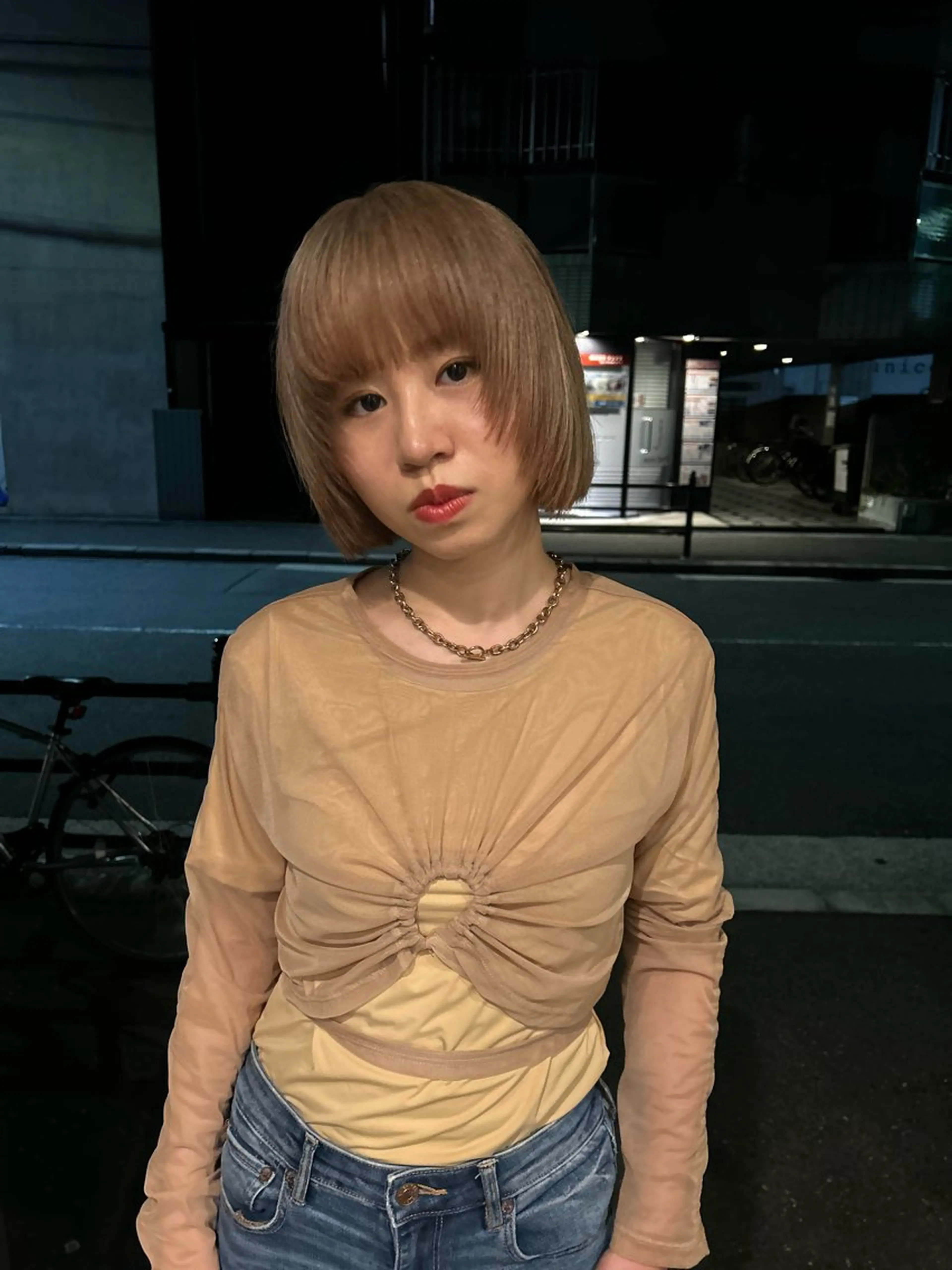 ショート カラー ブロンド カット ヘアカラー トリートメント 心斎橋/レイヤー/ ブリーチ/モエのヘアスタイル