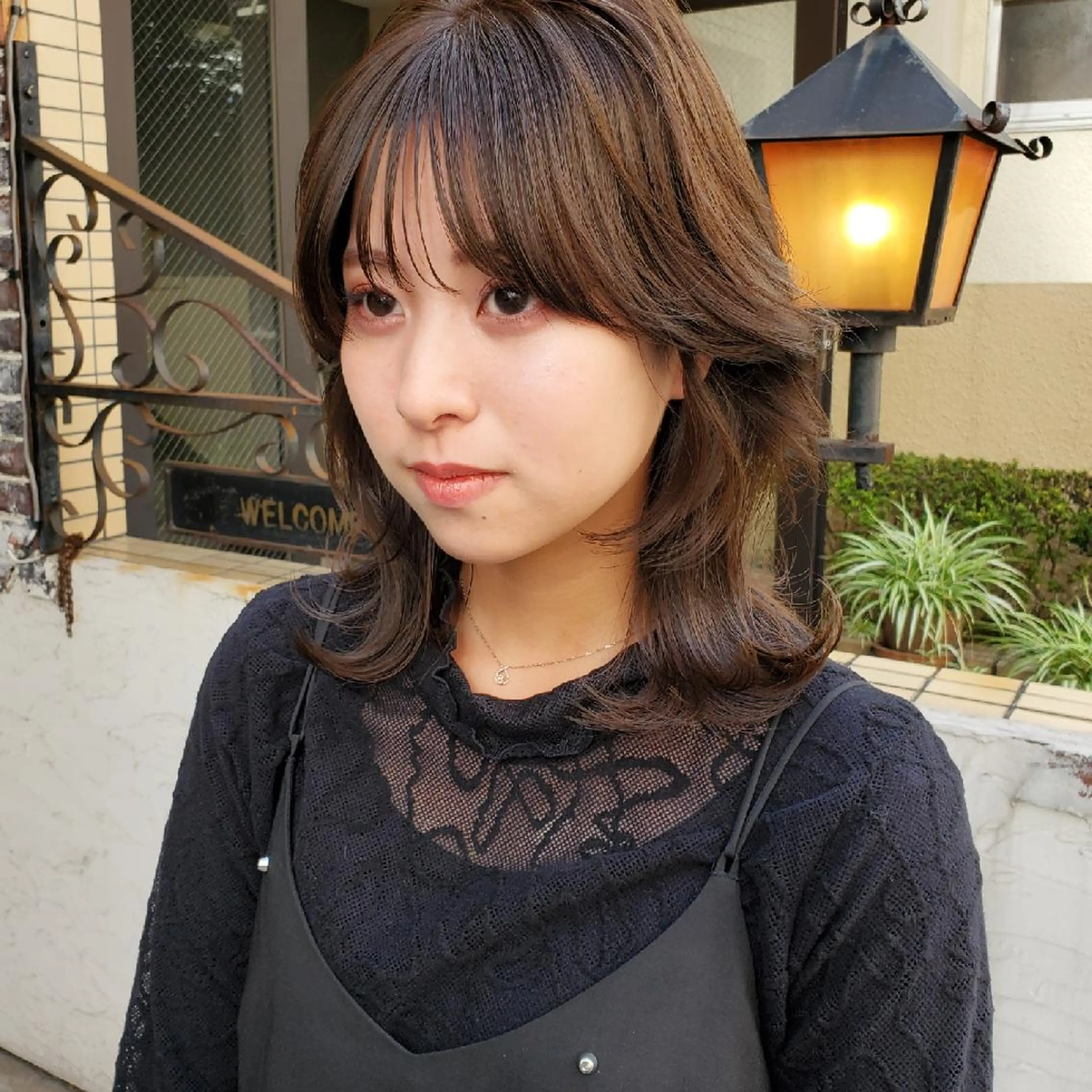 ミディアム カラー 切りっぱなしボブ ショートボブ ミディアムパーマ バレイヤージュ ベージュカラー カット ヘアカラー トリートメント フリーランス所属・韓国ヘア レイヤー くびれヘアMATSUのヘアスタイル