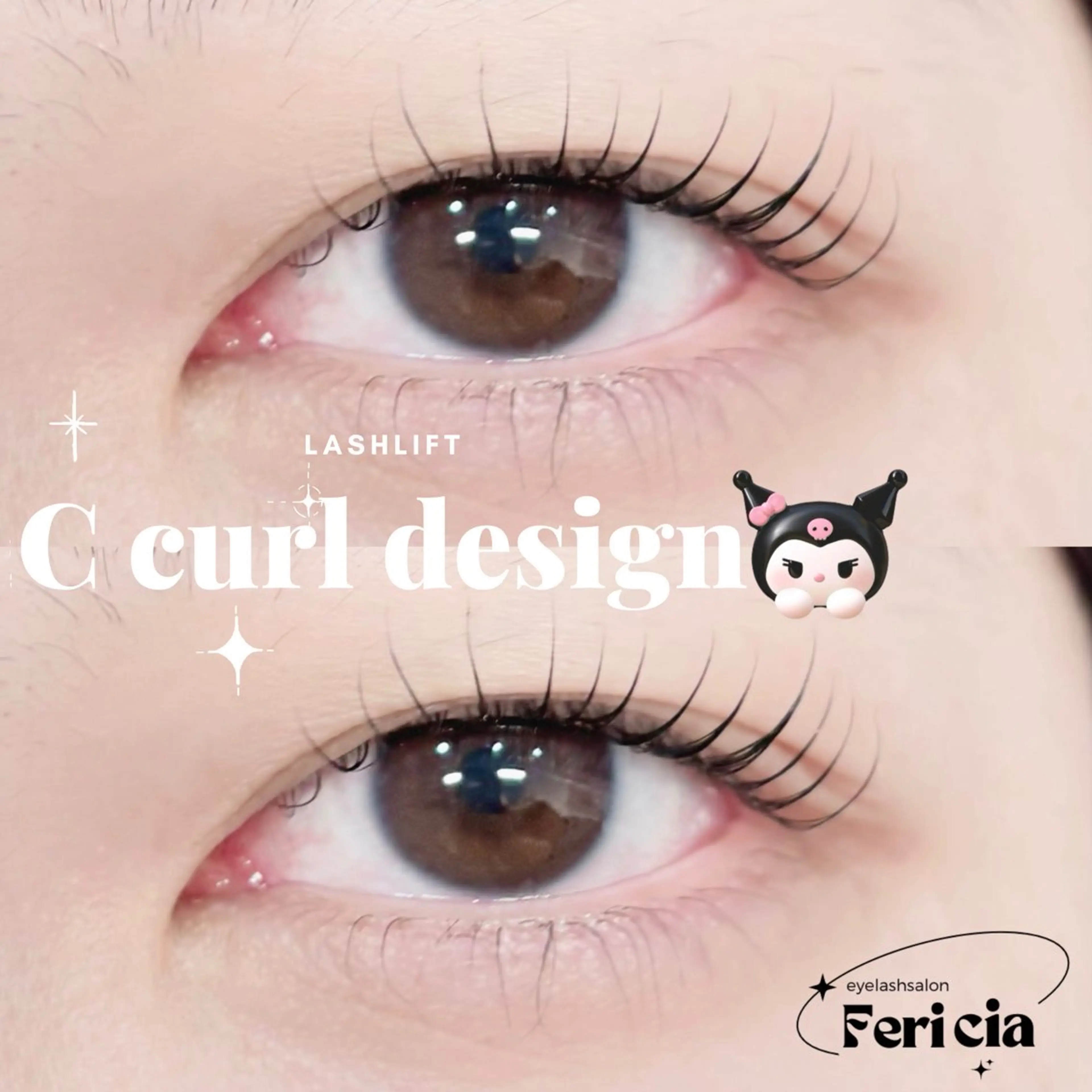 マツエク・マツパ 一重×まつ毛パーマ Fericia 🎀ERIKAのマツエク・マツパデザイン