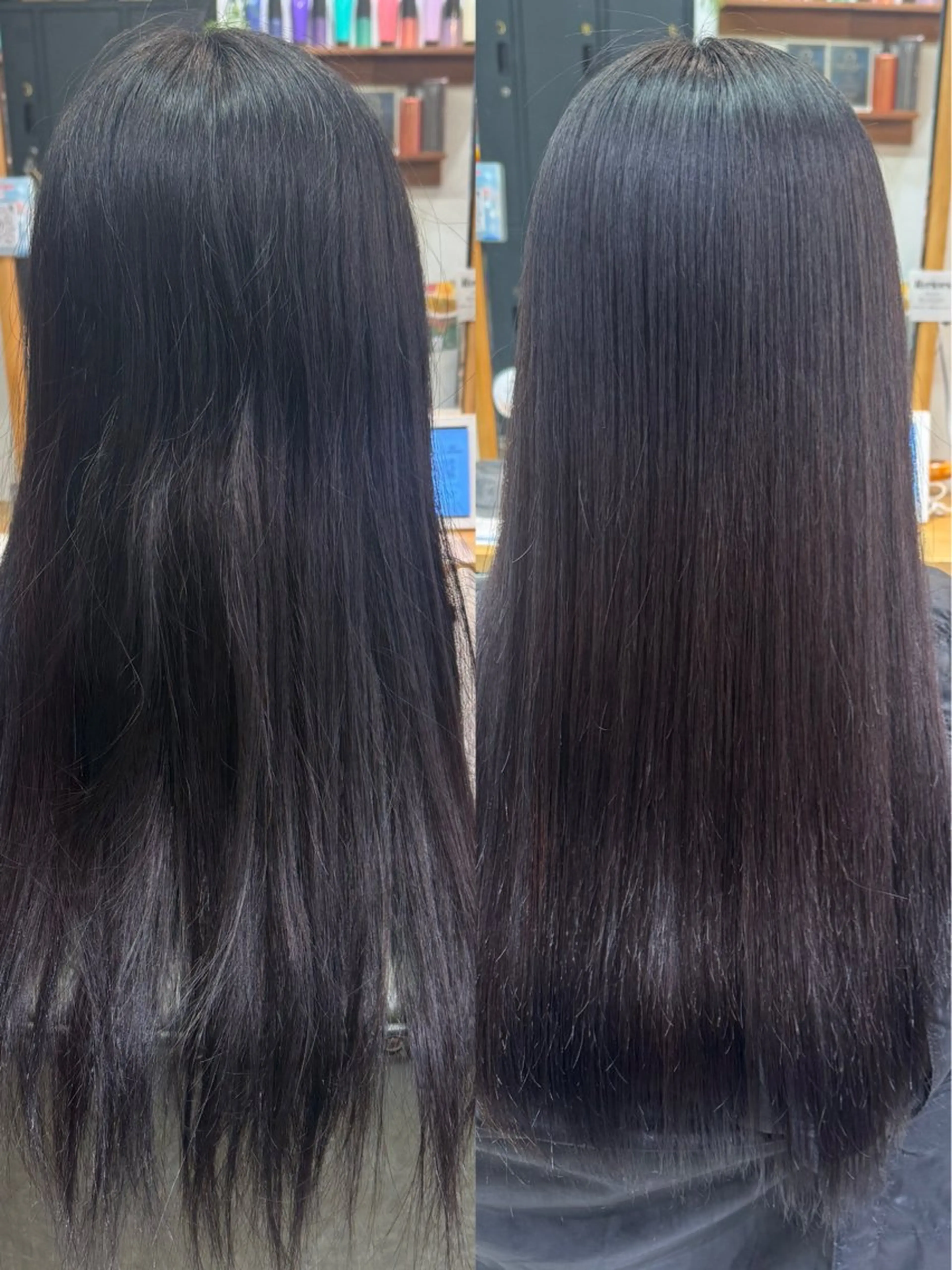 ロング 髪質改善 ロング 縮毛矯正 トリートメント カット 縮毛矯正 トリートメント 美髪縮毛矯正/暖色 カラー/エクステのヘアスタイル