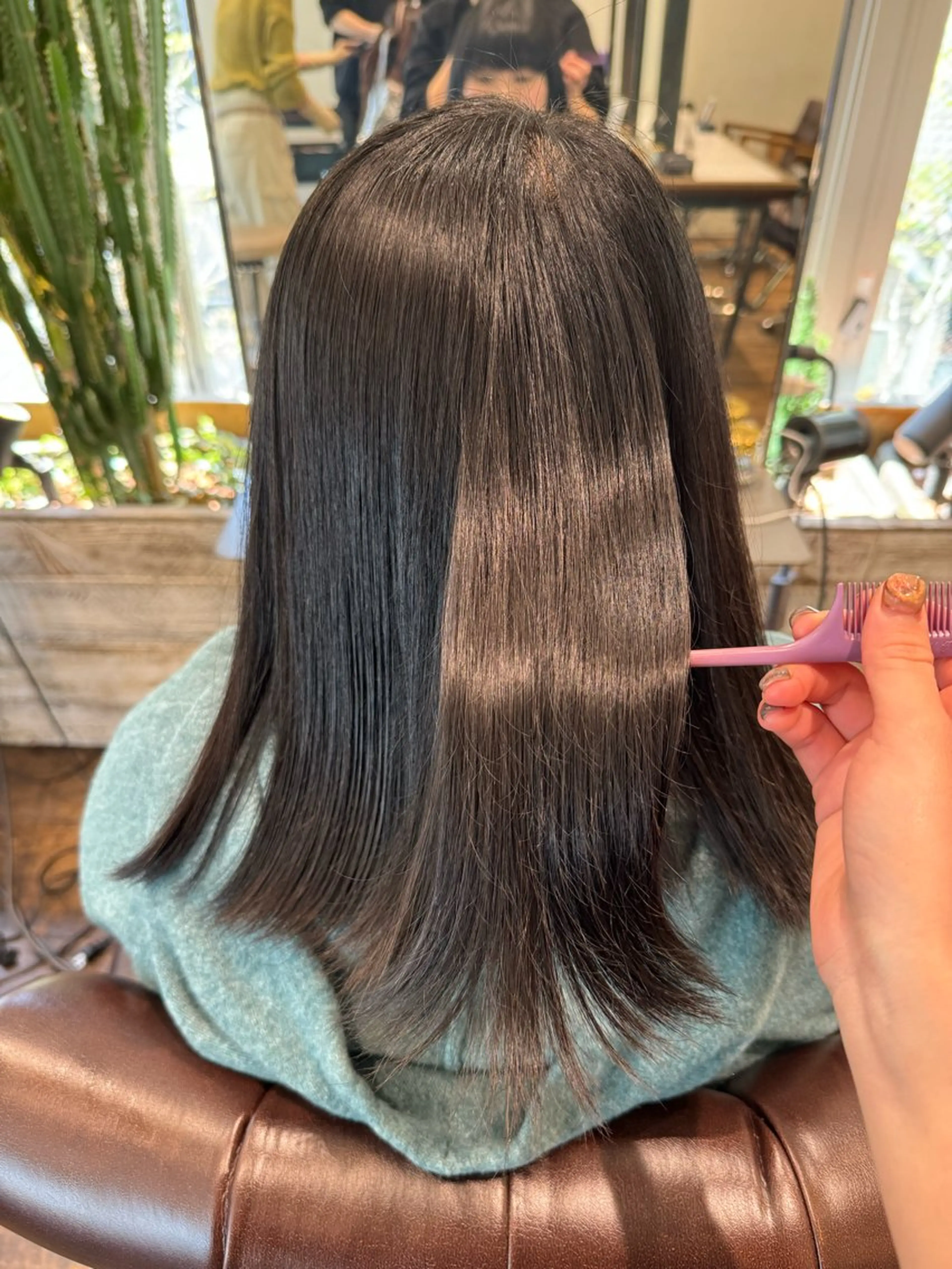 セミロング セミロングパーマ ヘアカラー 縮毛矯正 ホリグチ ルナのヘアスタイル