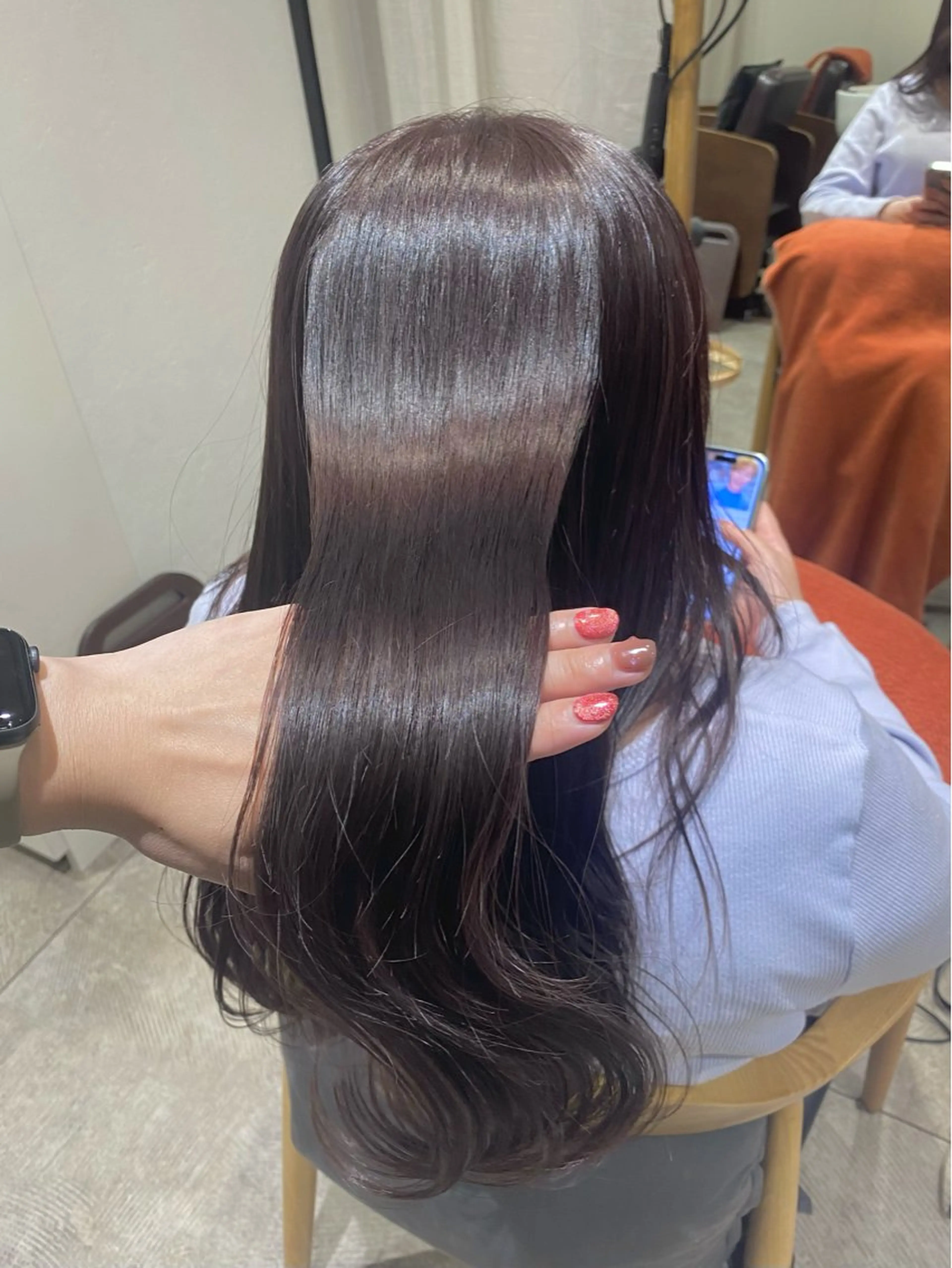 ロング カラー カット ヘアカラー 透明感カラー/韓国 ヘア🩶yuri🩵のヘアスタイル