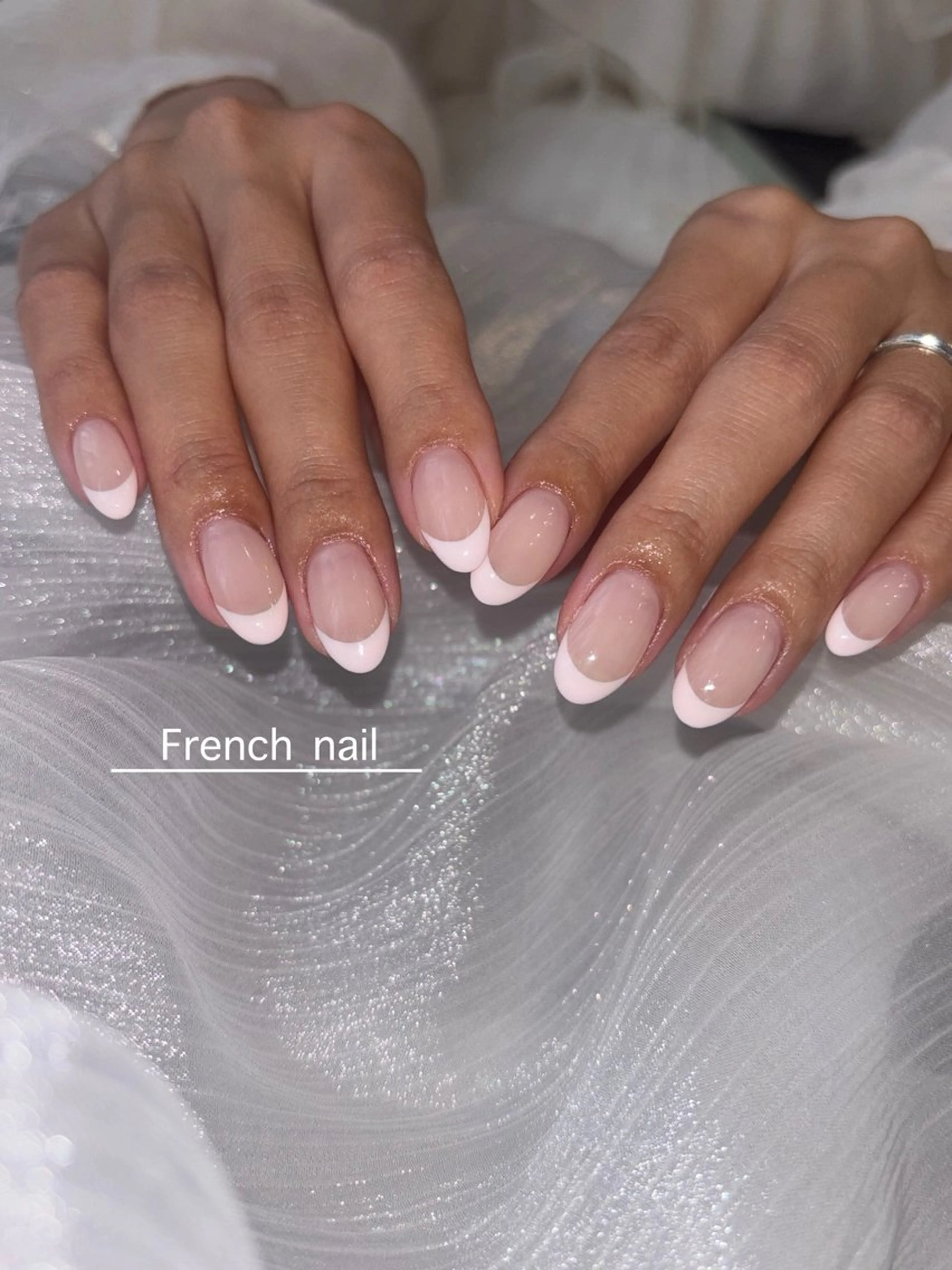 ネイル フレンチネイル ピンク ハンドネイル Nail Salon Luzのネイルデザイン