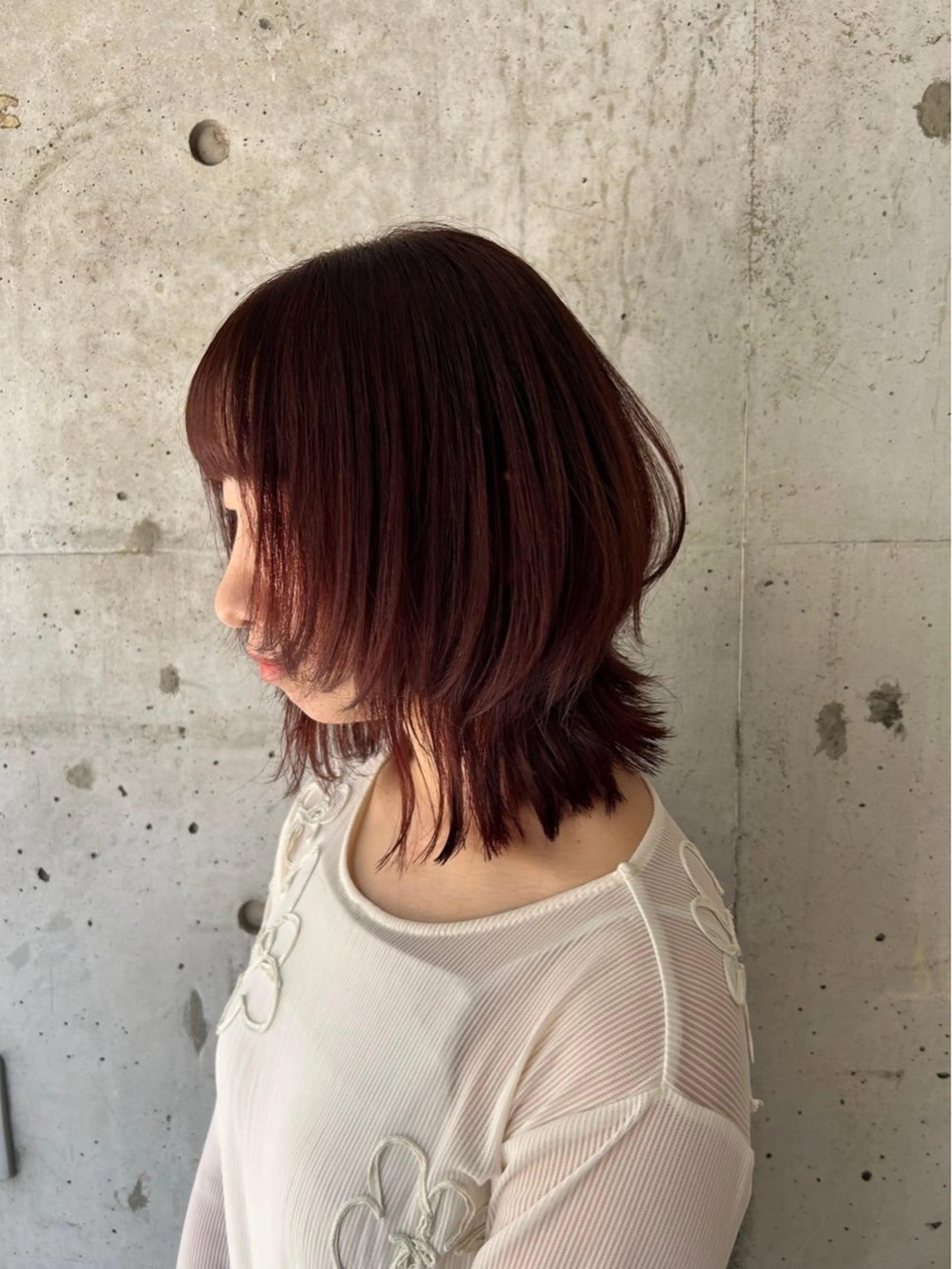 ミディアム カラー eMuエミュ‪ ¨̮⃝ayakaのヘアスタイル