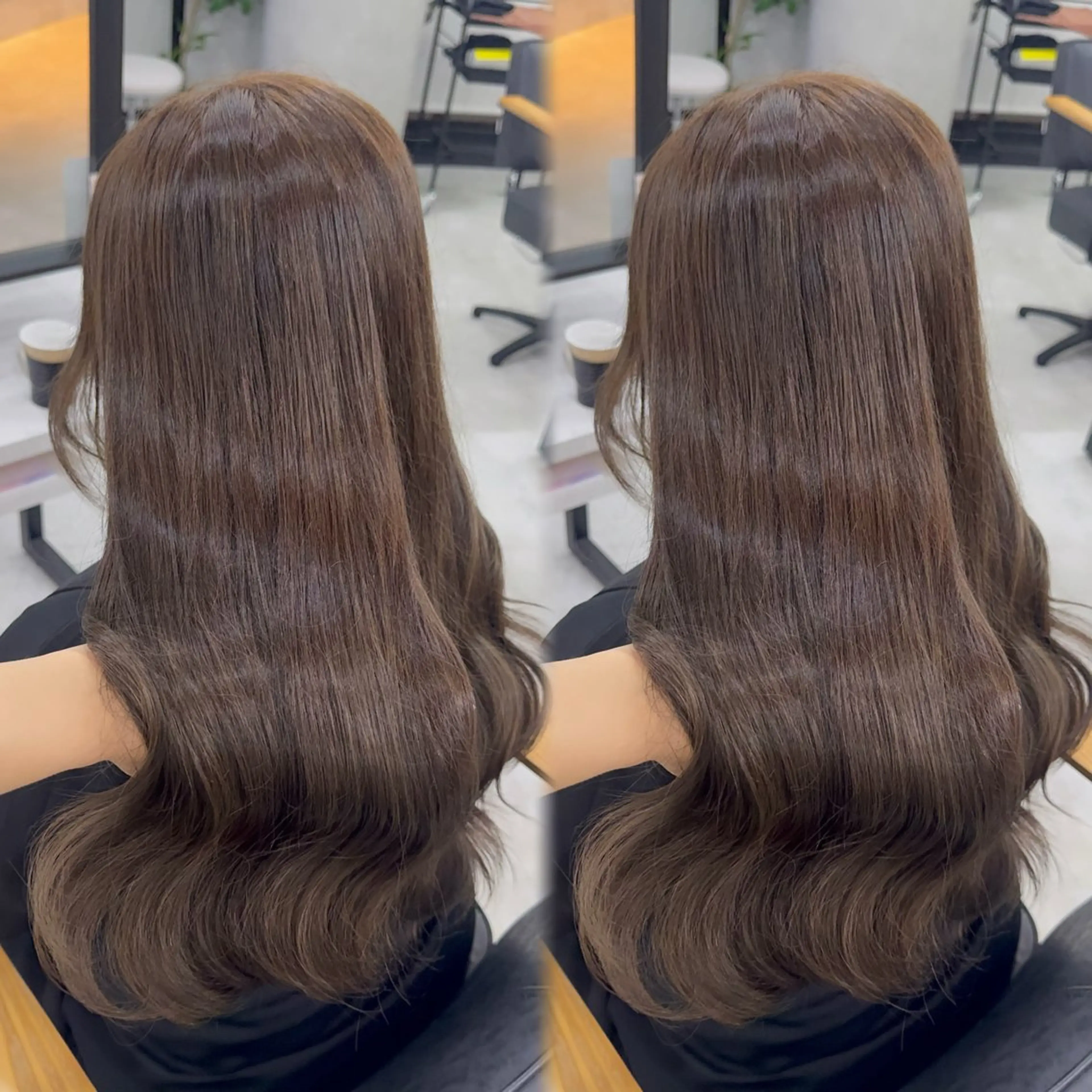 ロング カラー アッシュ アッシュブラウン ベージュカラー 黒髪 ブリーチ カット ヘアカラー トリートメント 赤み無し柔らかカラー 【梅田】madokaのヘアスタイル