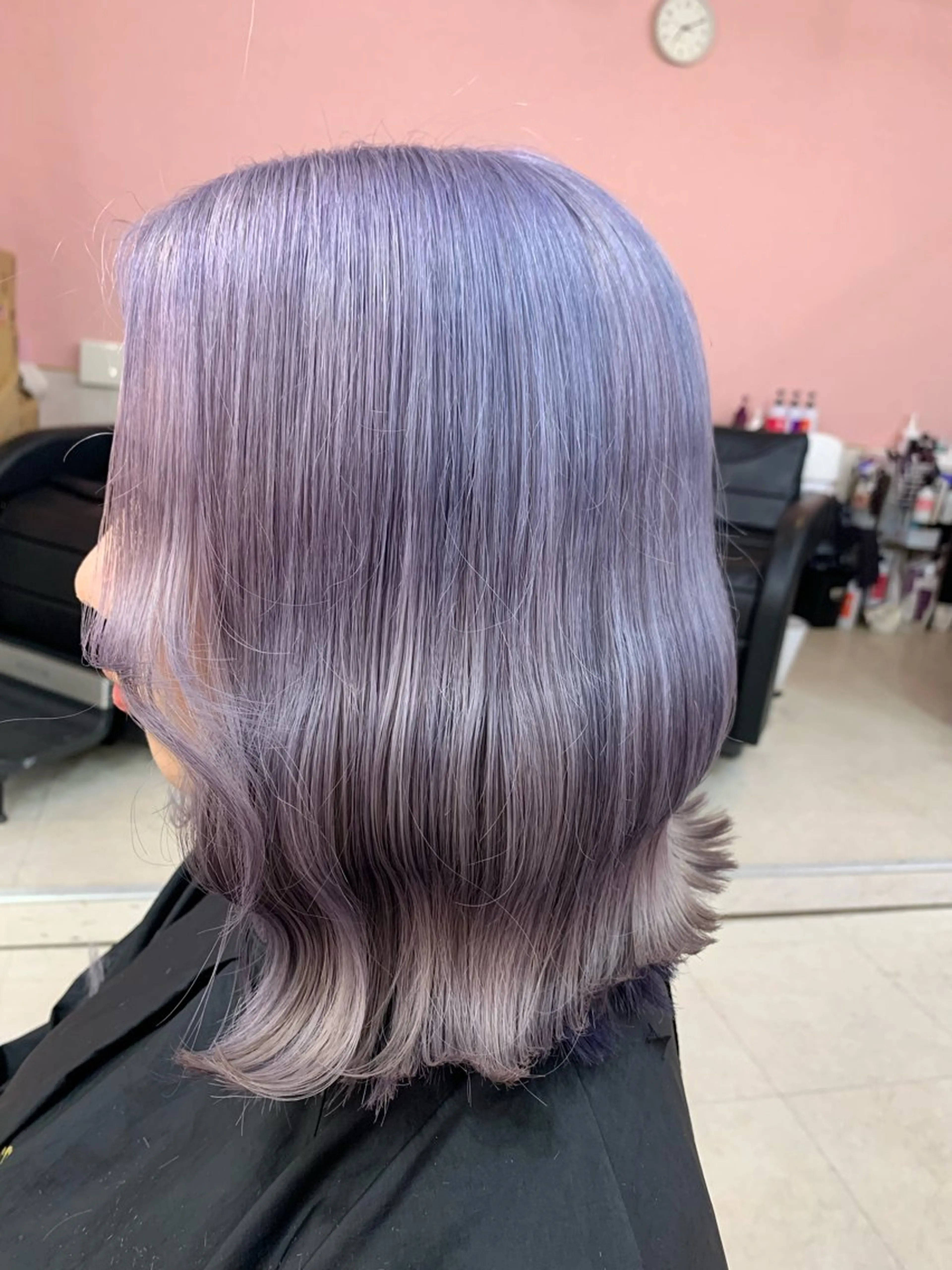 ミディアム カラー ブロンド パープルカラー ヘアカラー トリートメント 甘ふわgirly🎀 ハイトーン🤍Ramのヘアスタイル