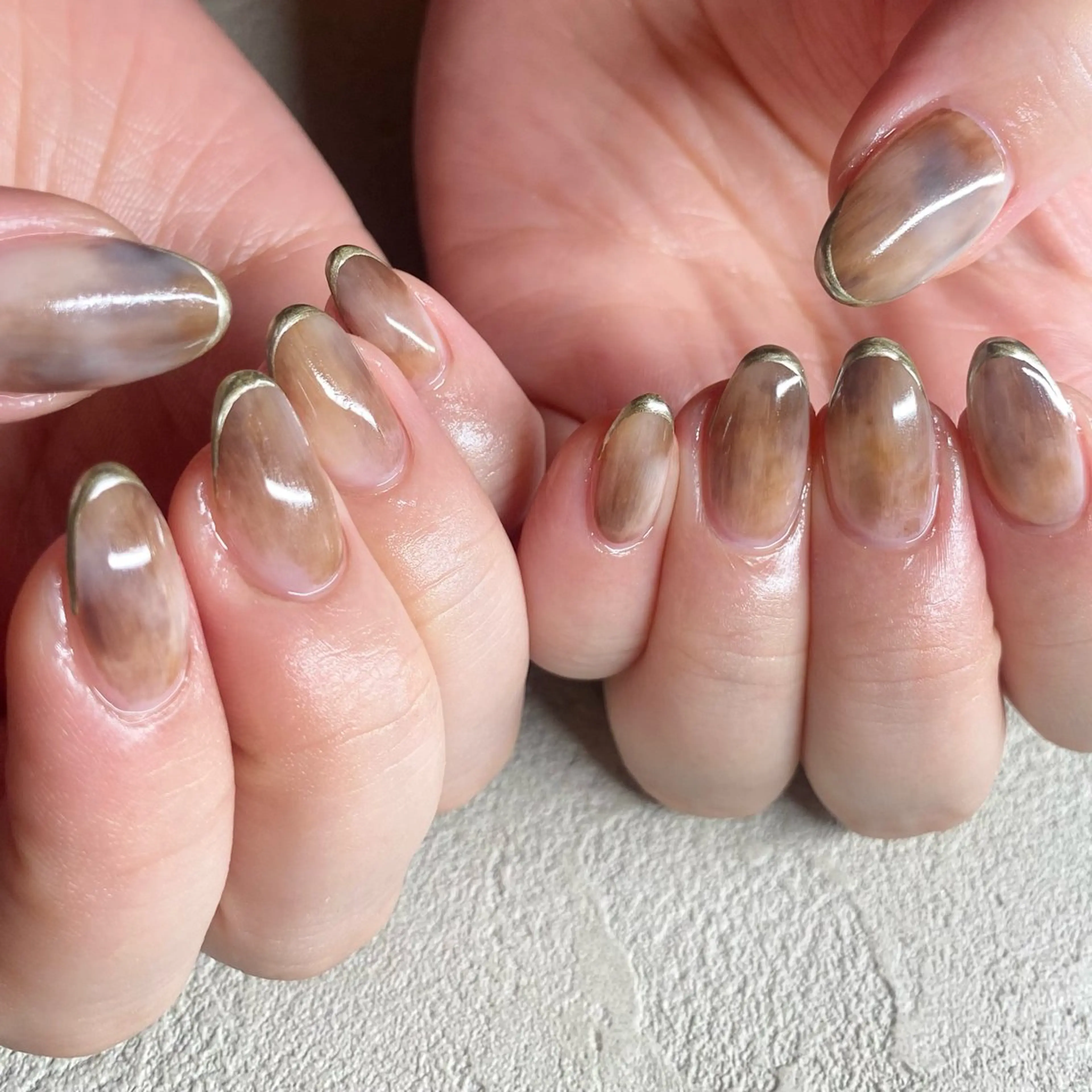 ネイル アートネイル ニュアンスネイル 冬ネイル ハンドネイル 山田 貴子のネイルデザイン