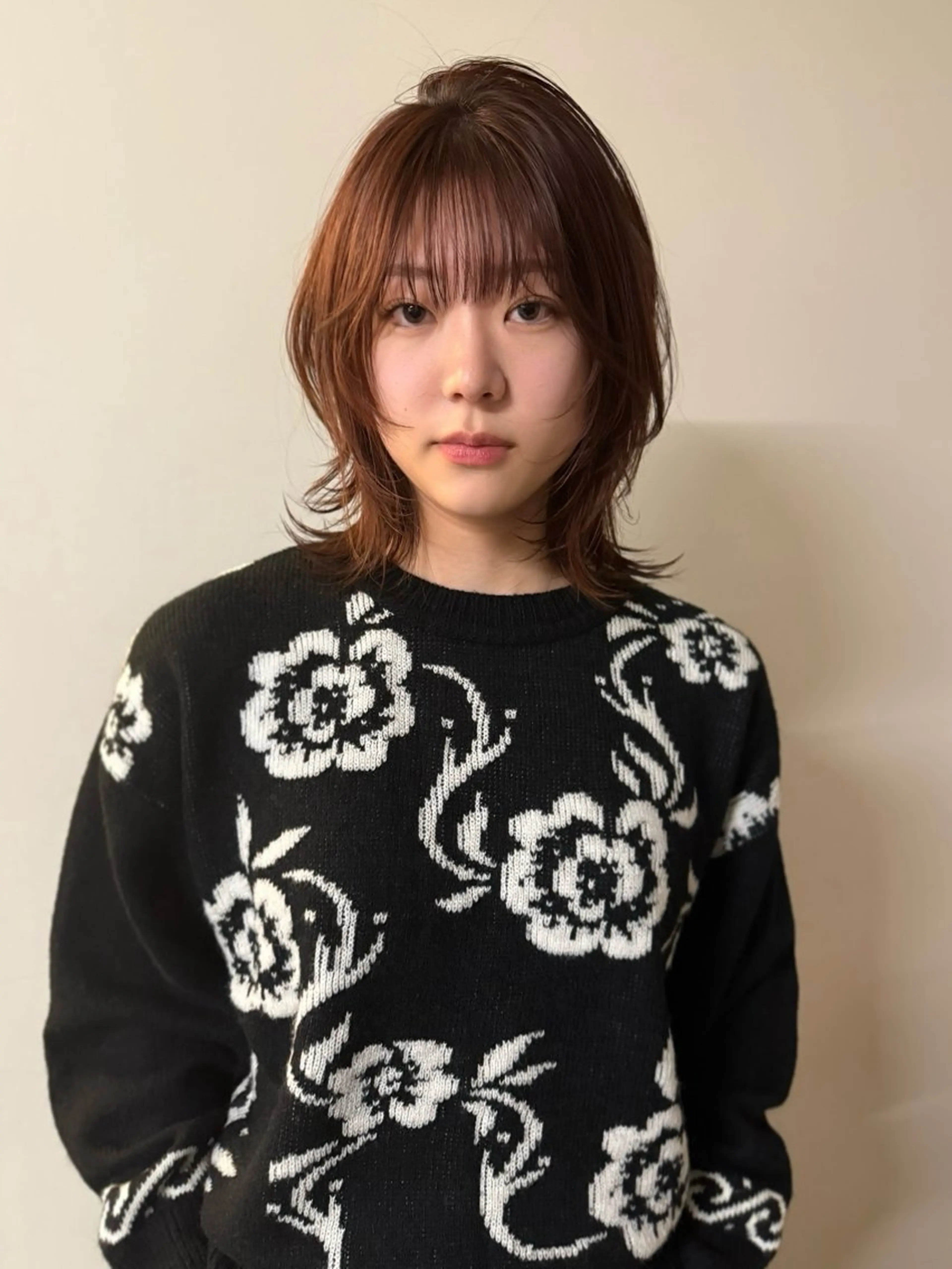 ミディアム ハッシュカット 長山 海秀のヘアスタイル