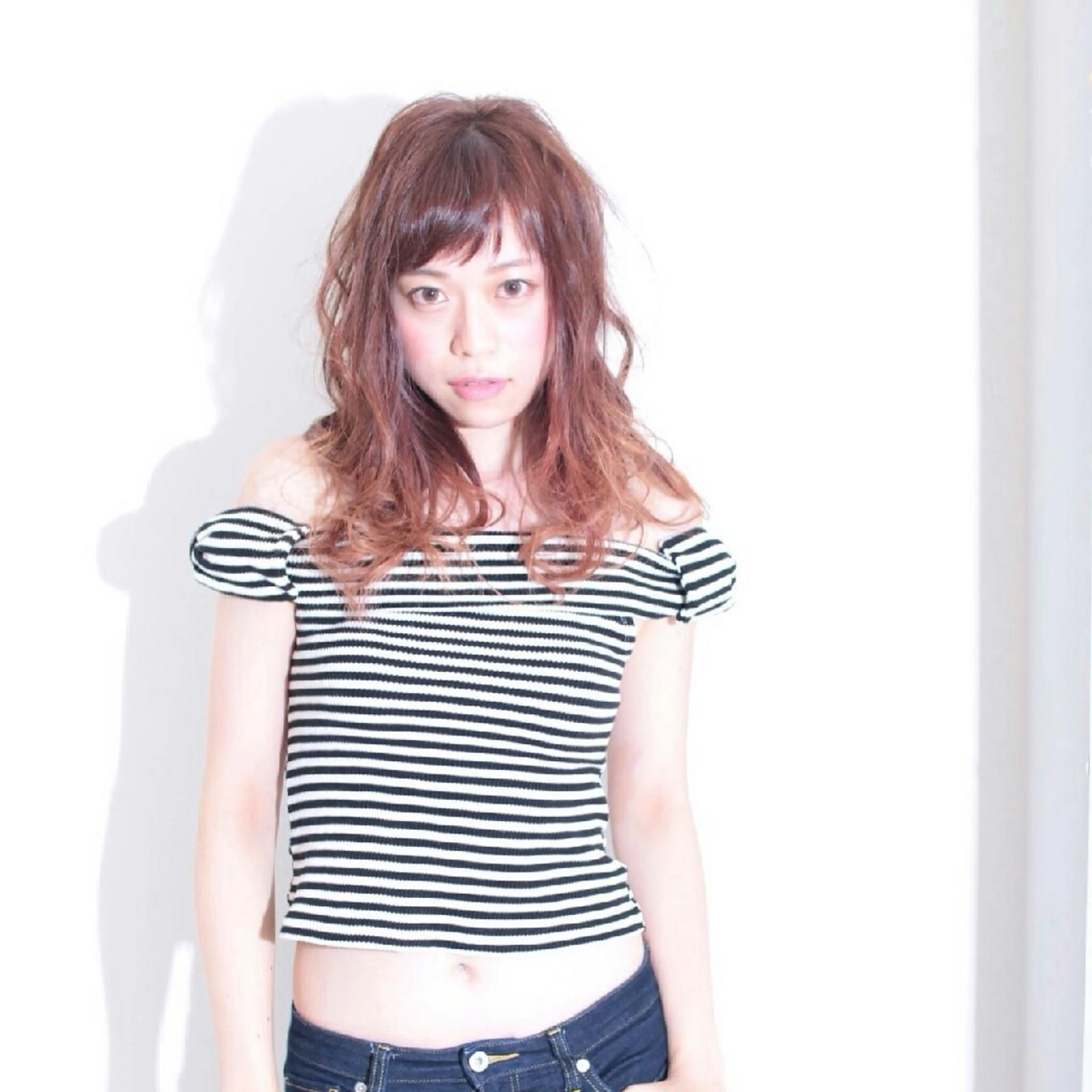 ロング パーマ カラー 須賀 一美のヘアスタイル