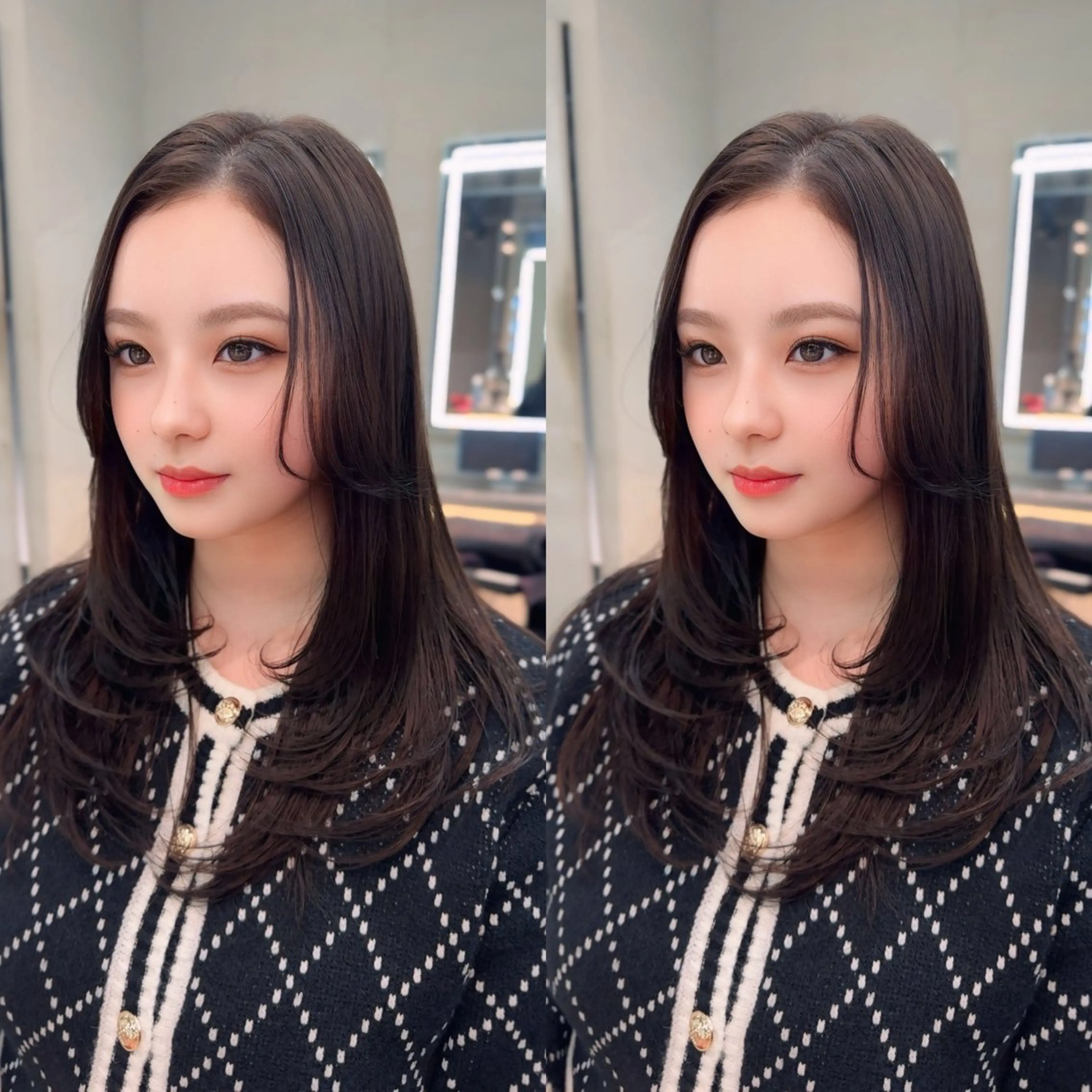 セミロング カット 縮毛矯正 トリートメント ✨髪質改善特化✨副 店長椎葉信乃介のヘアスタイル