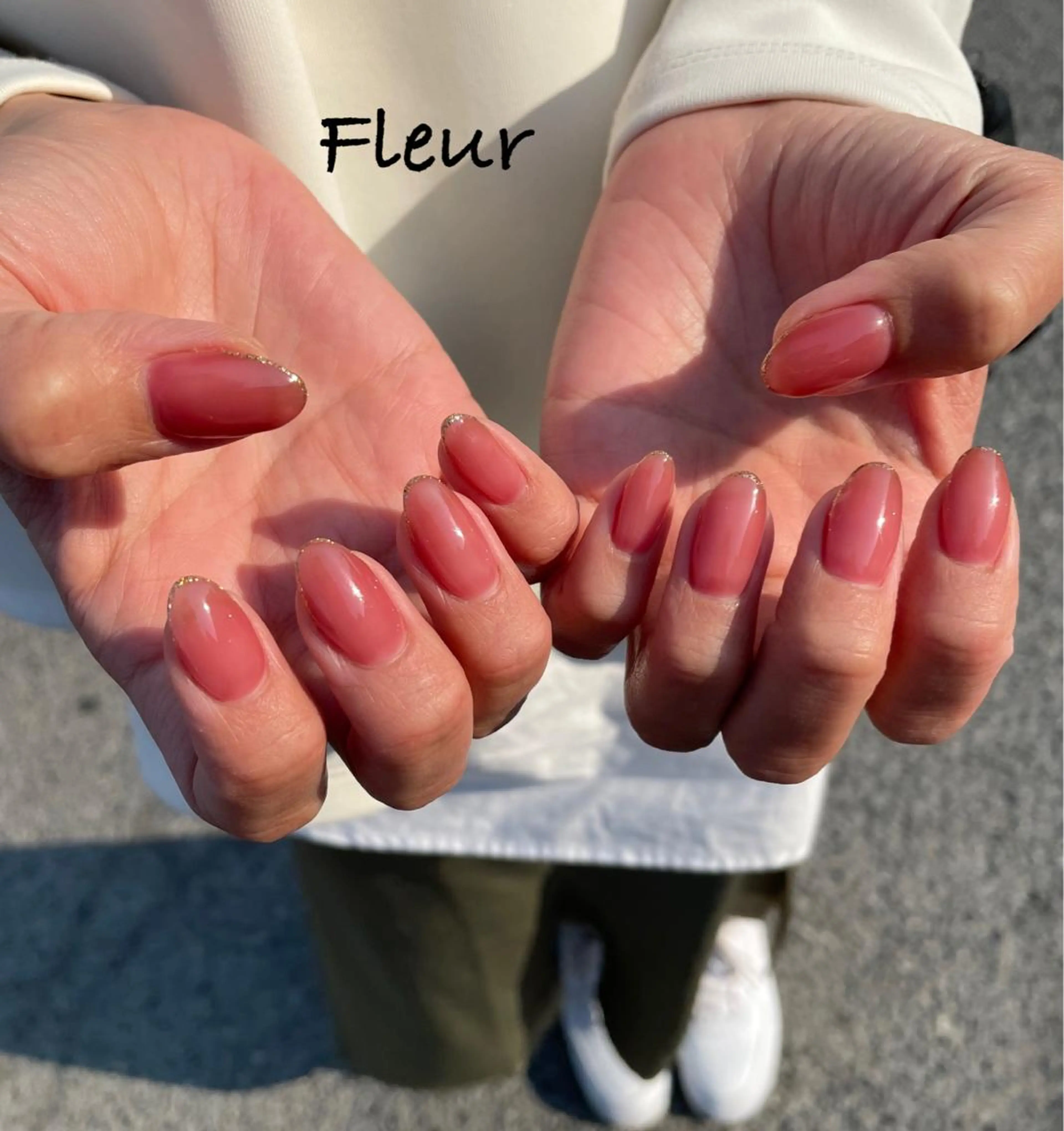 ネイル フレンチネイル ラメ(グリッター) ワンカラーネイル ハンドネイル 松本 かおりのネイルデザイン