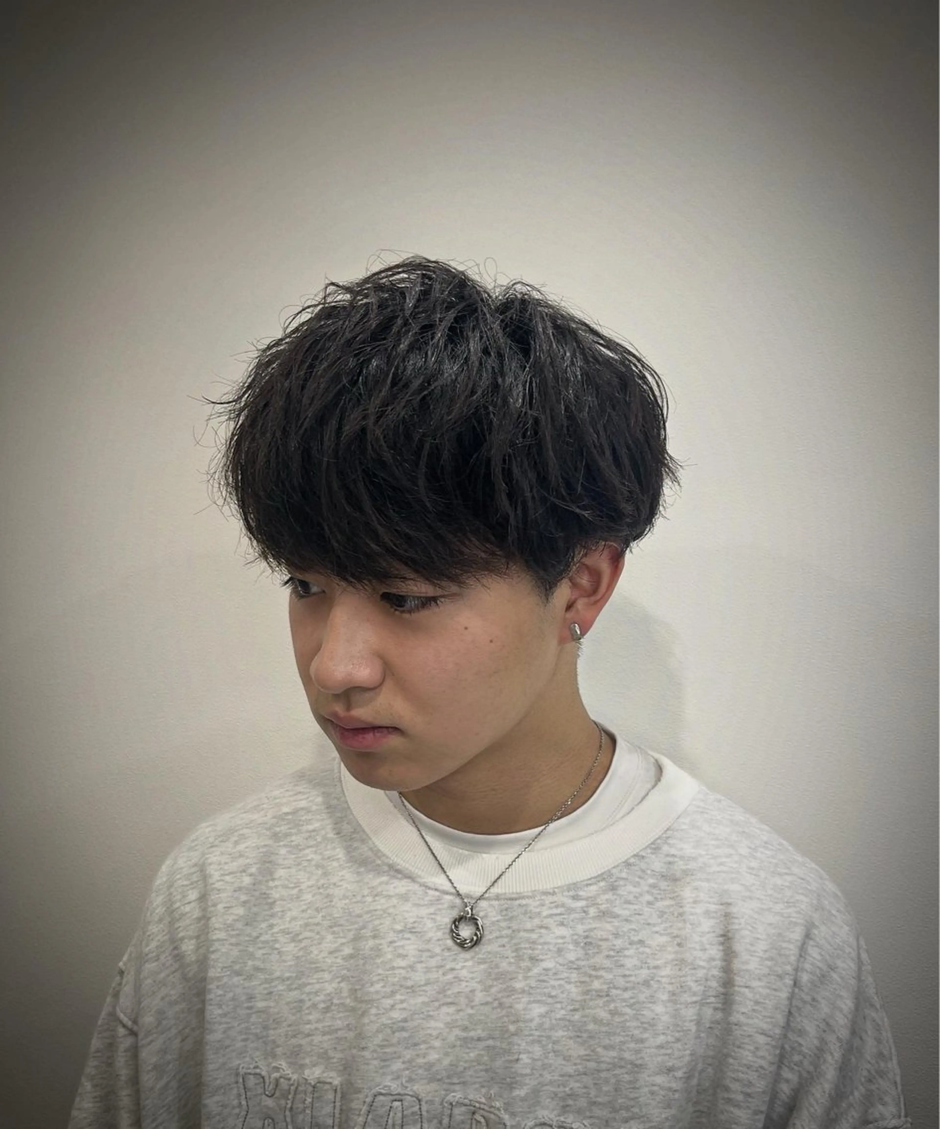 ショート パーマ メンズ マッシュ メンズパーマ カット パーマ 【メンズ特化】金沢 /片町　髙木　功基のヘアスタイル