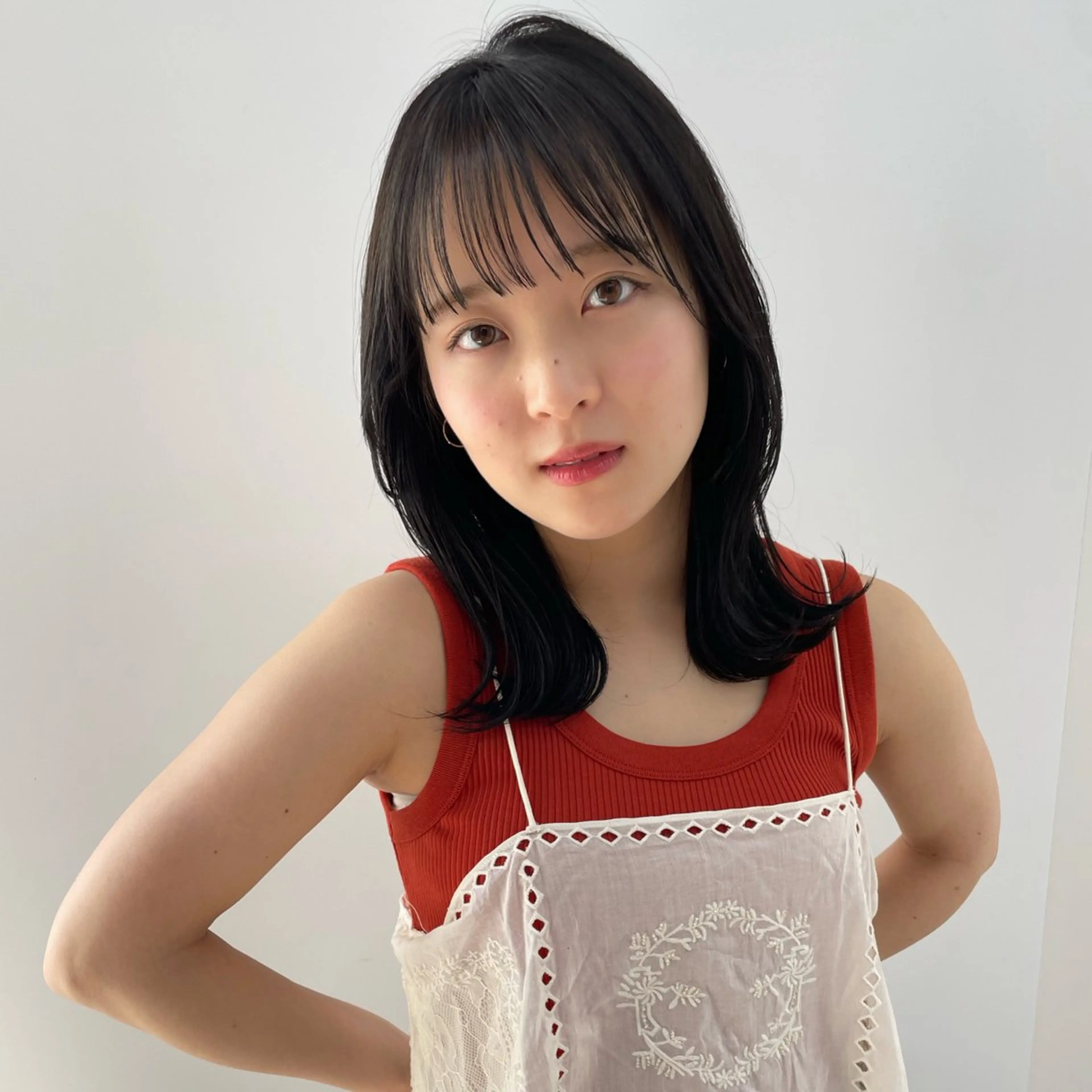 ミディアム カラー カットモデル募集中 🤍harunaのヘアスタイル