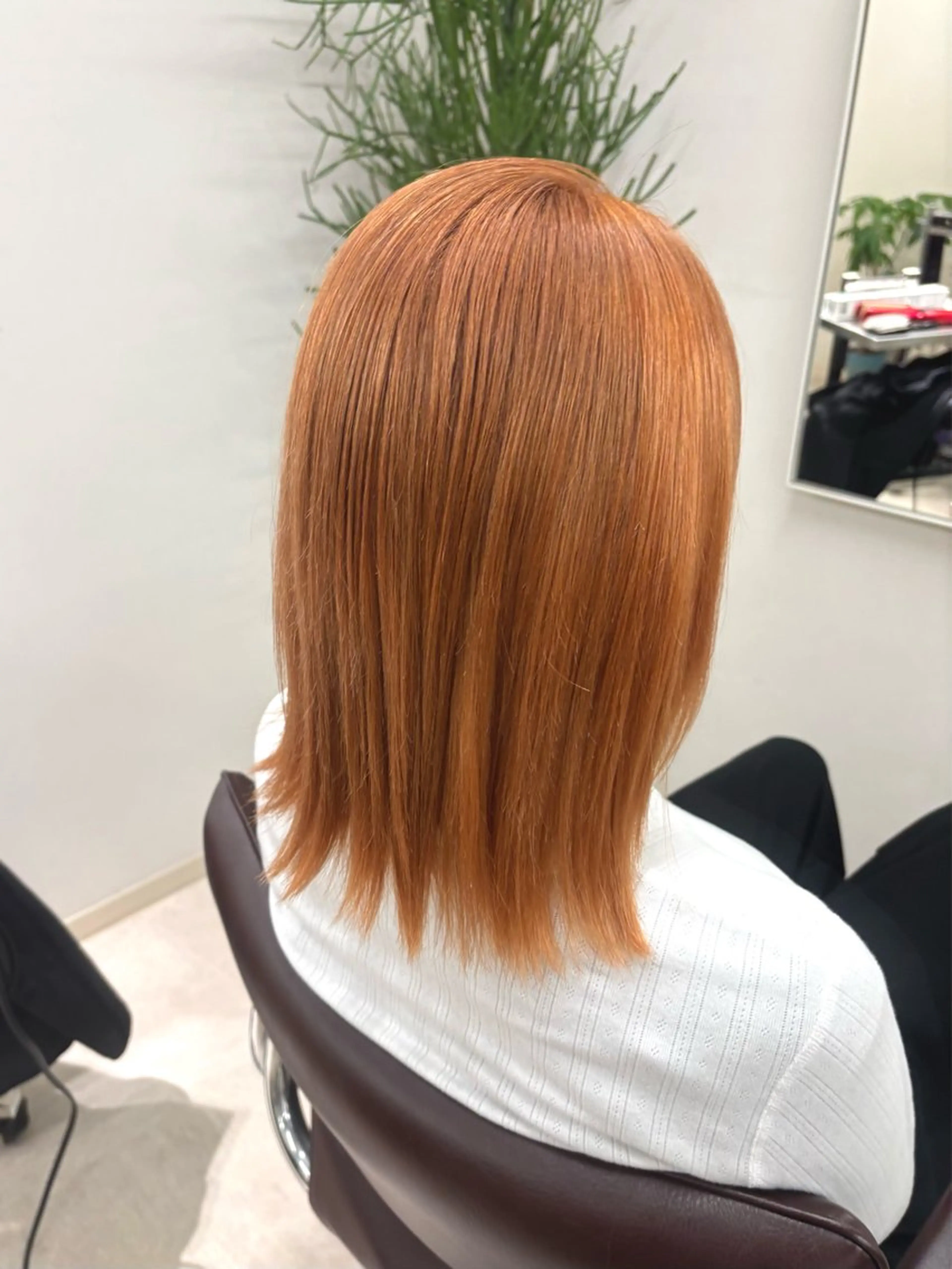 ミディアム カラー ブリーチ オレンジ 外国人風カラー ヘアカラー hachiyama rinaのヘアスタイル