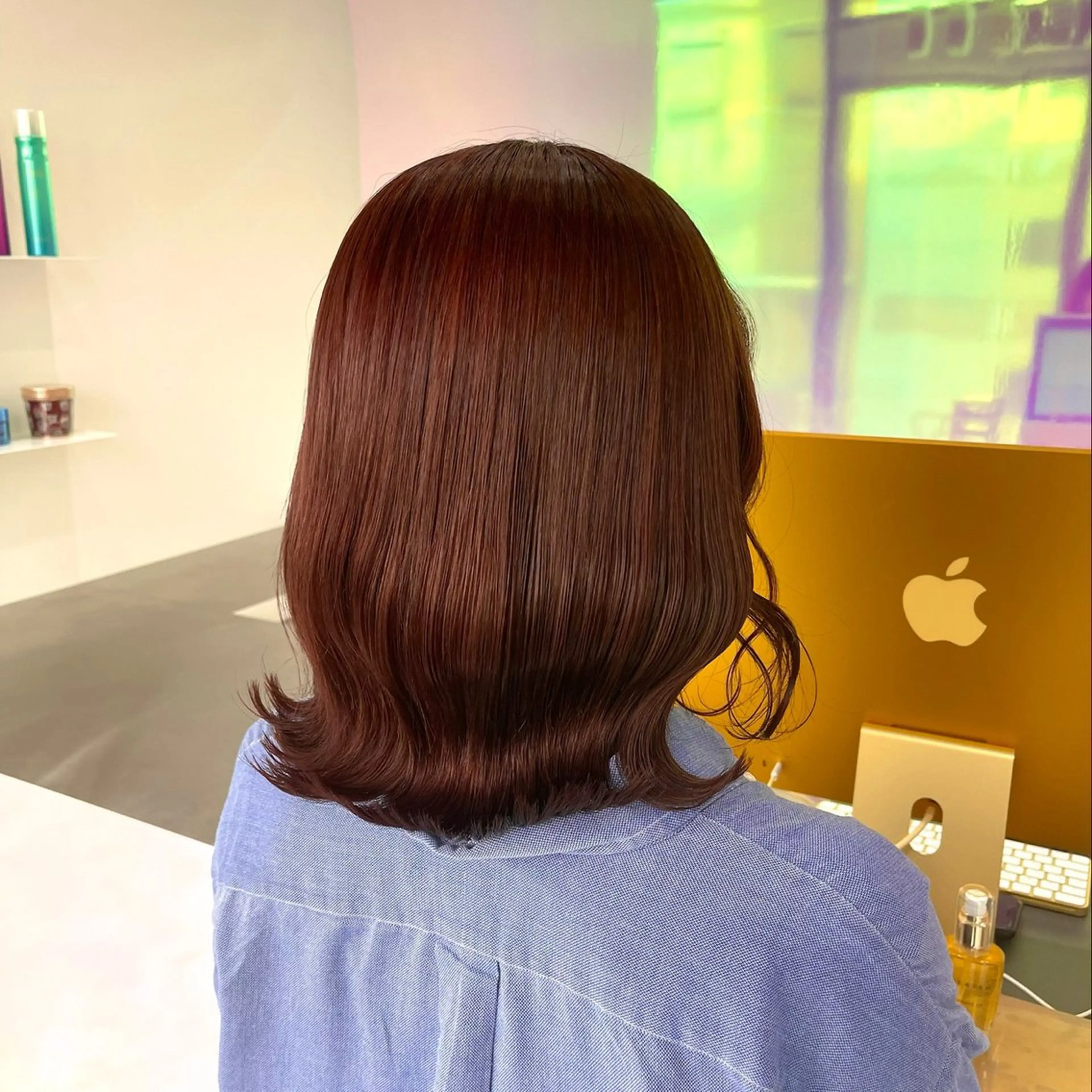 ミディアム カラー パーマ ヘアアレンジ メンズ 🤍透明感カラー🤍 似合わせ🤍AINEのヘアスタイル