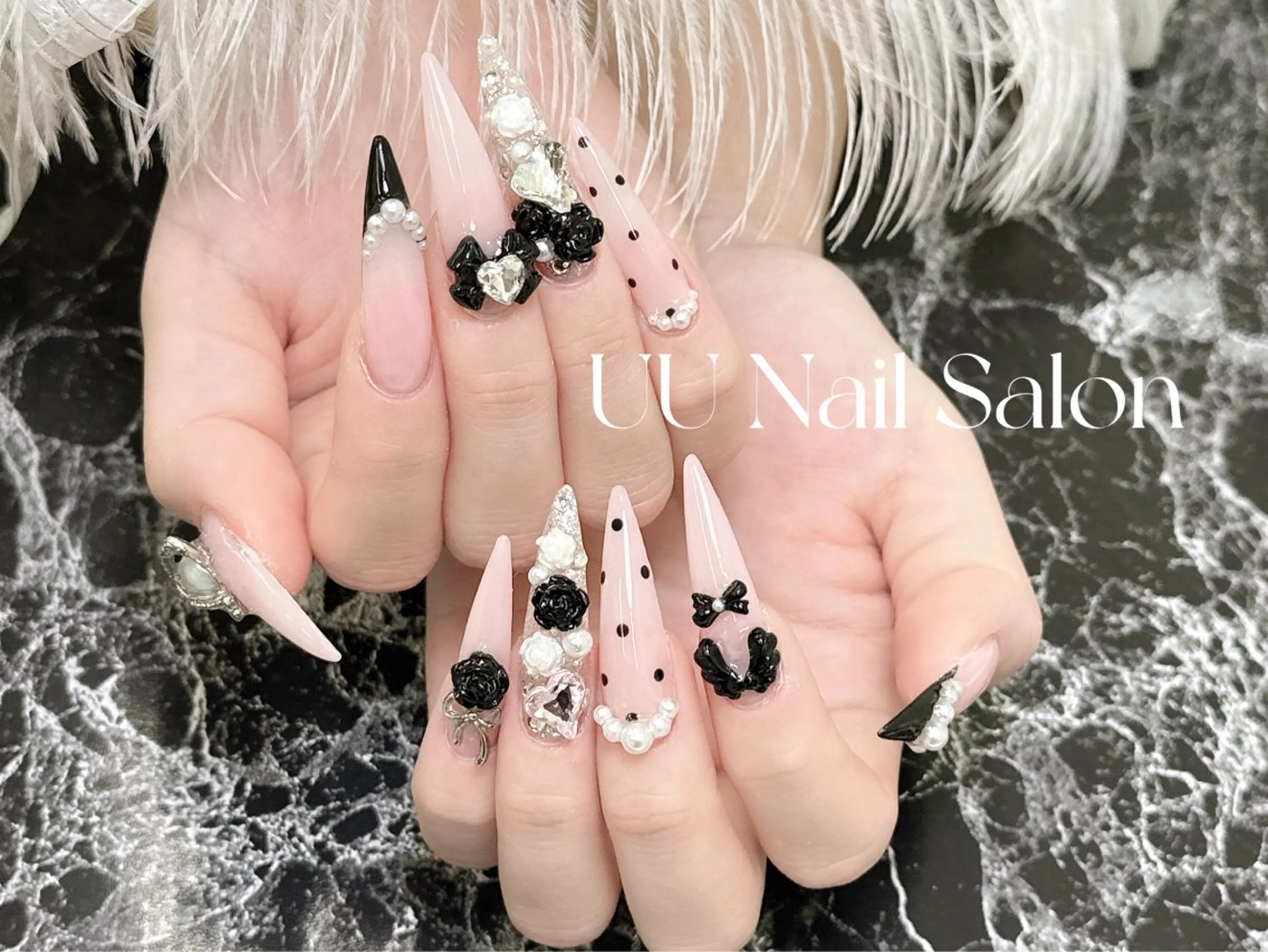 ⭐HAND⭐【チップ長さだし】 💅🏻持ち込みデザイン パーツ乗せ放題 ⭐新規ジェルオフ無料⭐の写真