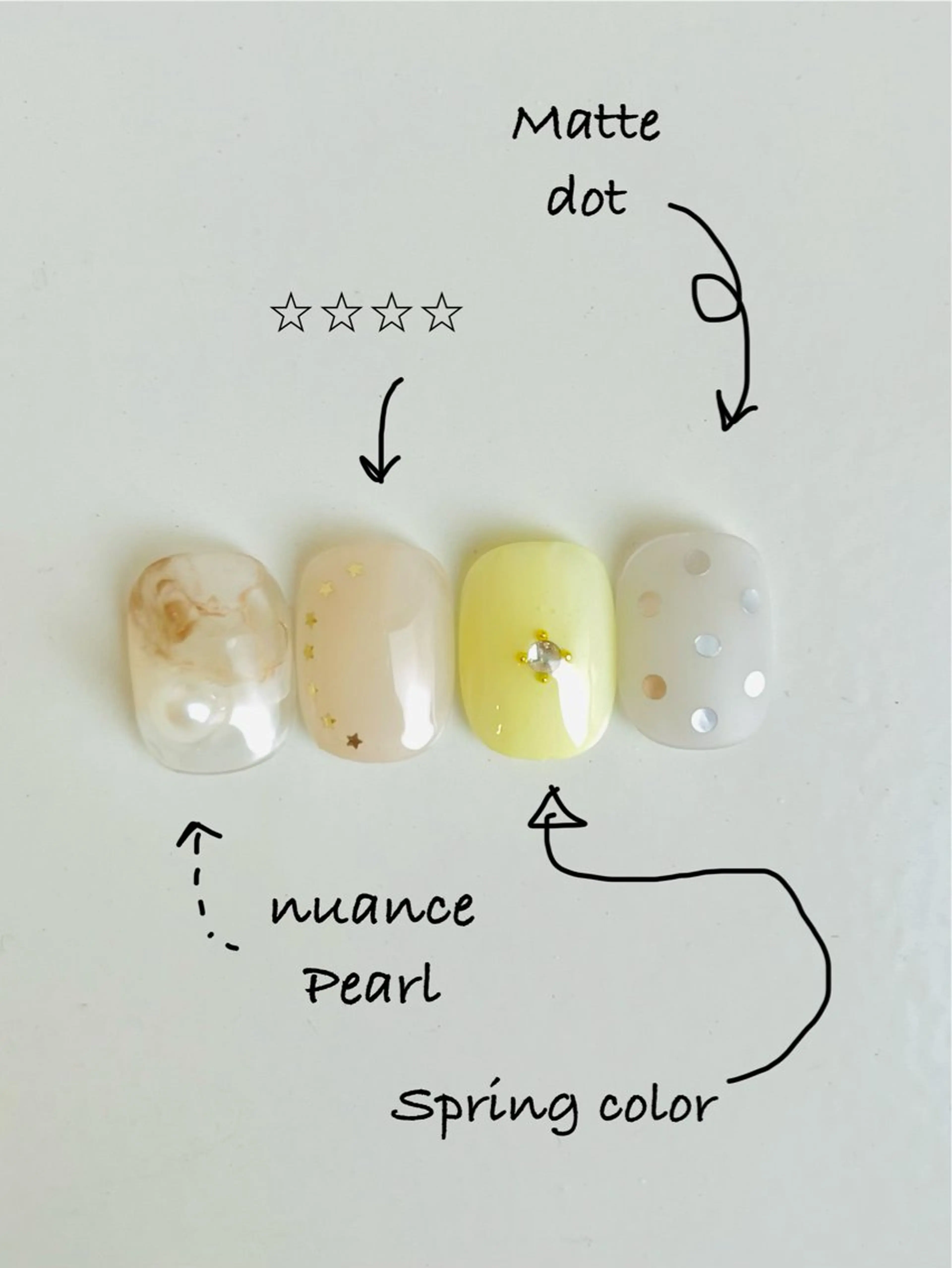 ネイル 春ネイル ハンドネイル Hum nail  roomのネイルデザイン