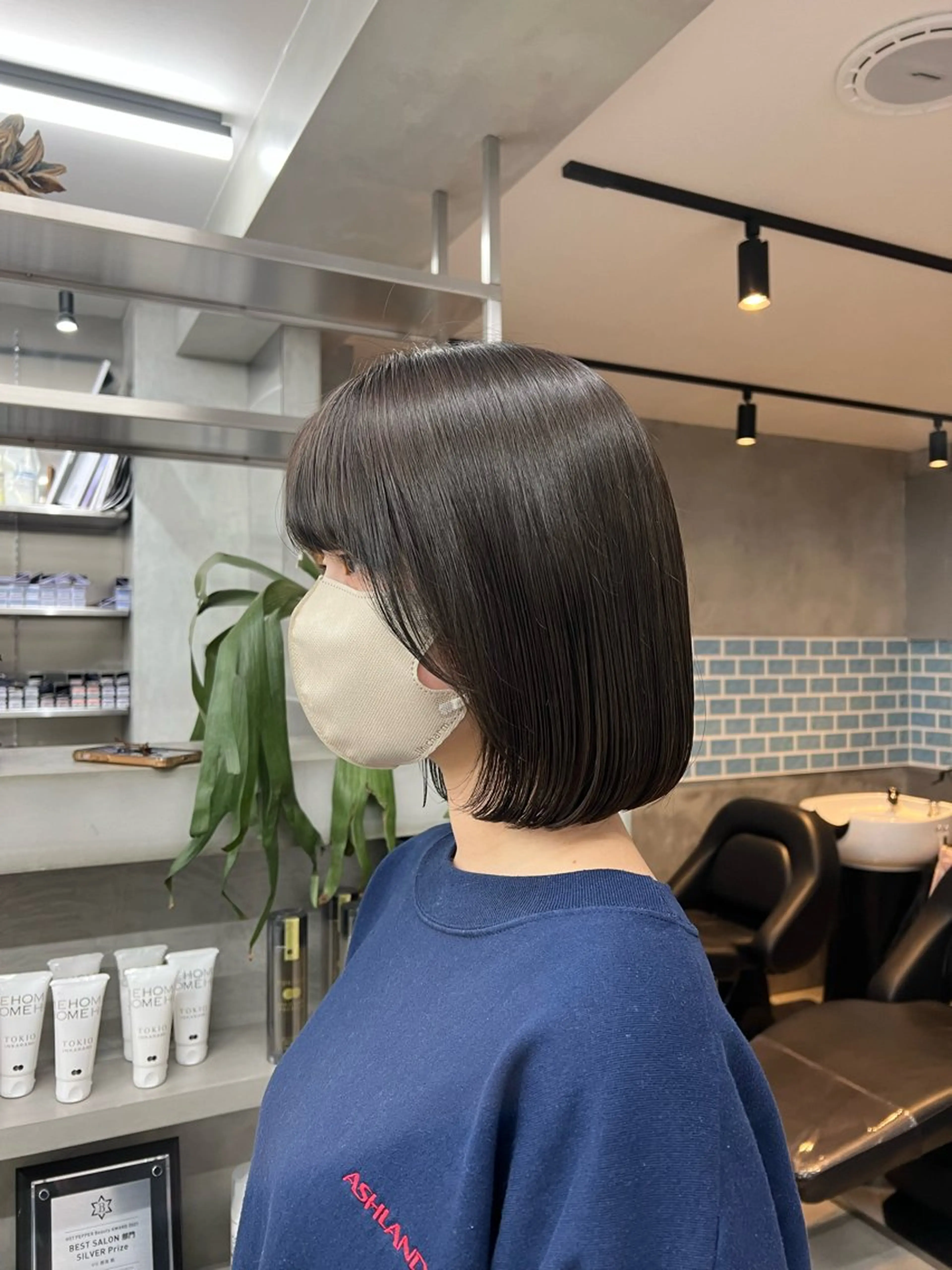 ショート カラー ベージュカラー オリーブベージュ 韓国ヘア 🎀華澄のヘアスタイル