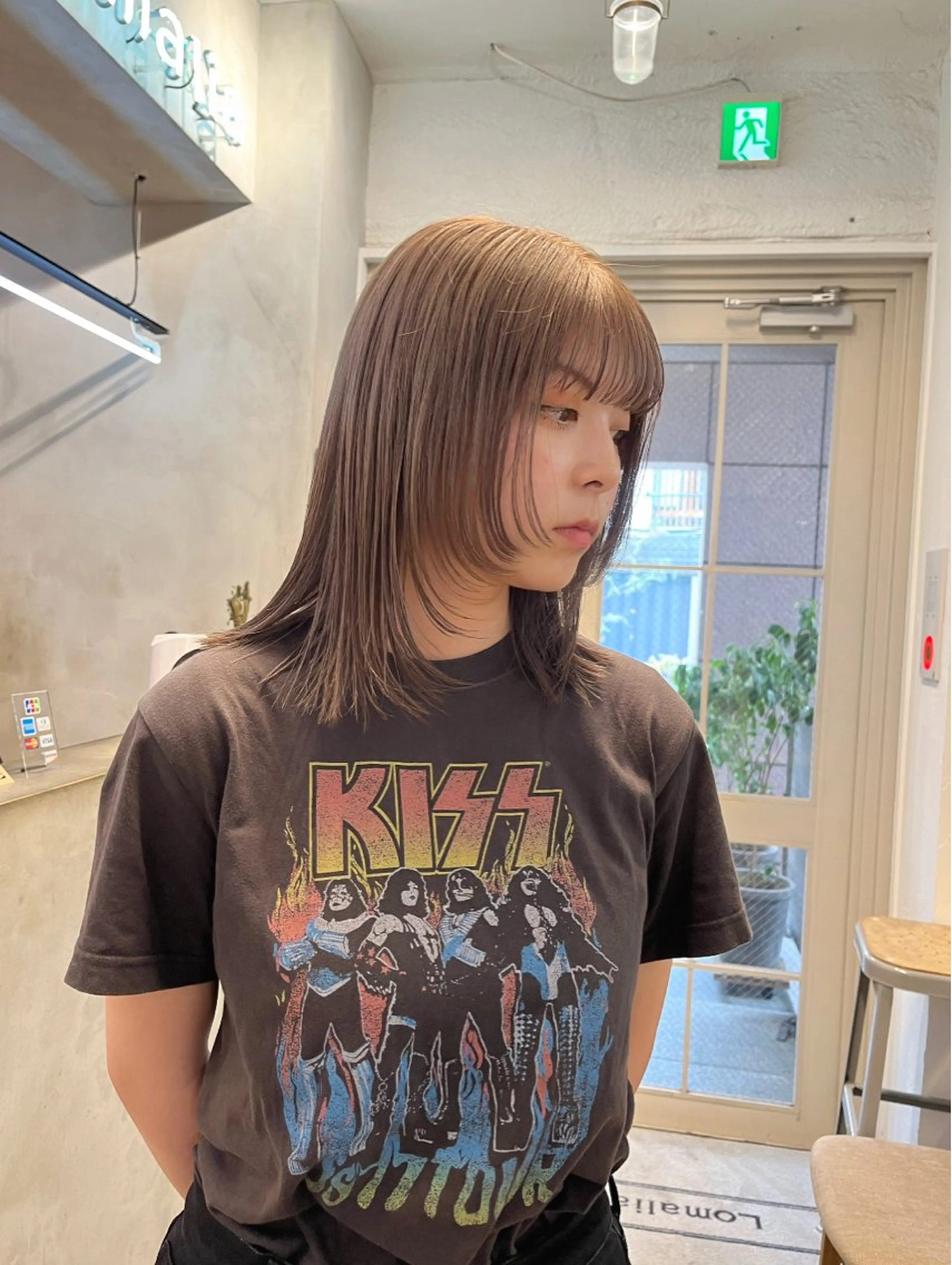 ミディアム カラー カット ヘアカラー トリートメント オリーブ/縮毛♡ Natsuno🩰のヘアスタイル