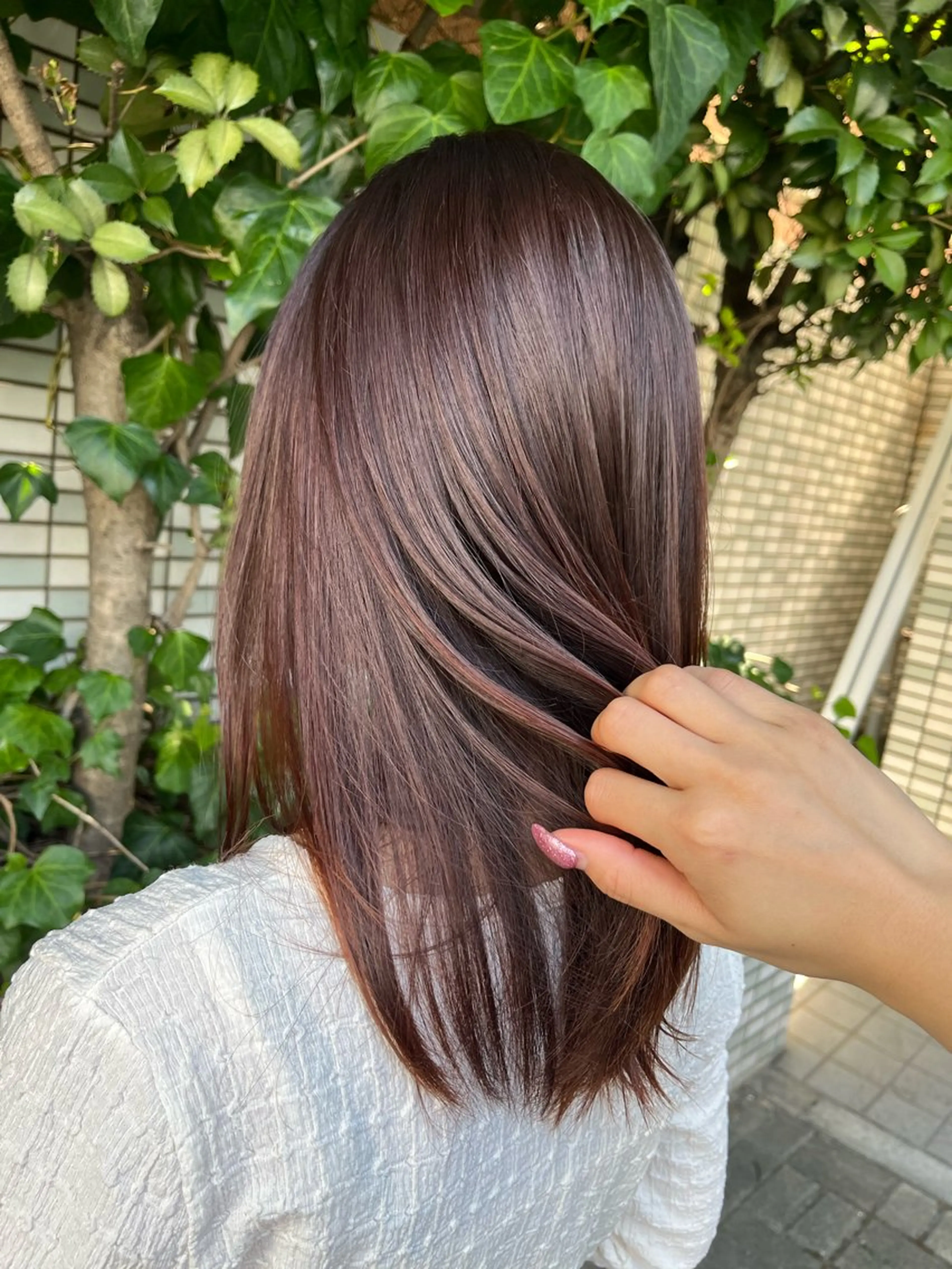 セミロング カラー ブラウンカラー ピンクカラー ピンクブラウン ヘアカラー IMARI /のヘアスタイル