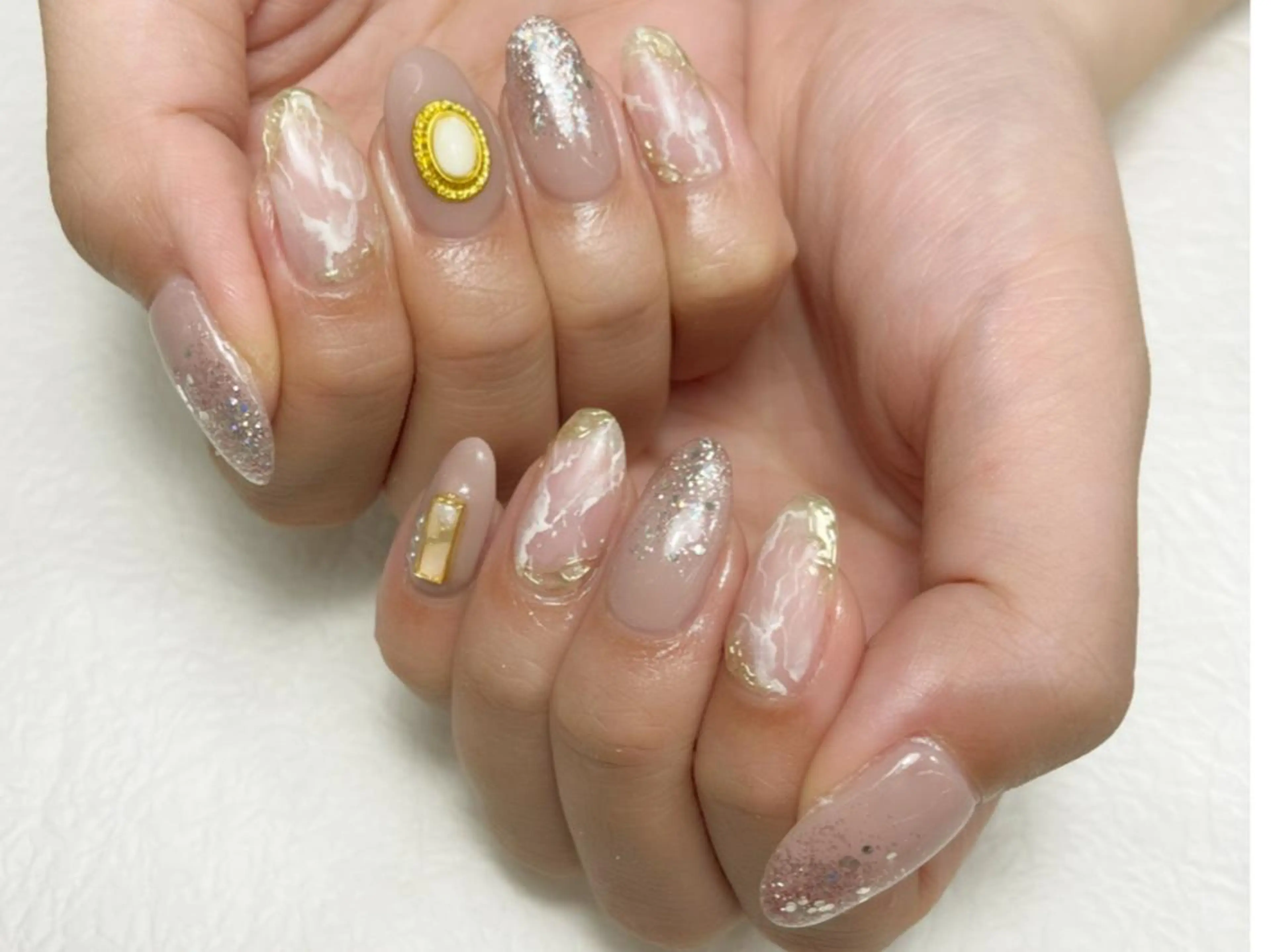 ネイル アートネイル フットネイル ジェルネイル キラキラネイル 韓国ネイル Y nail なんば堀江店のネイルデザイン