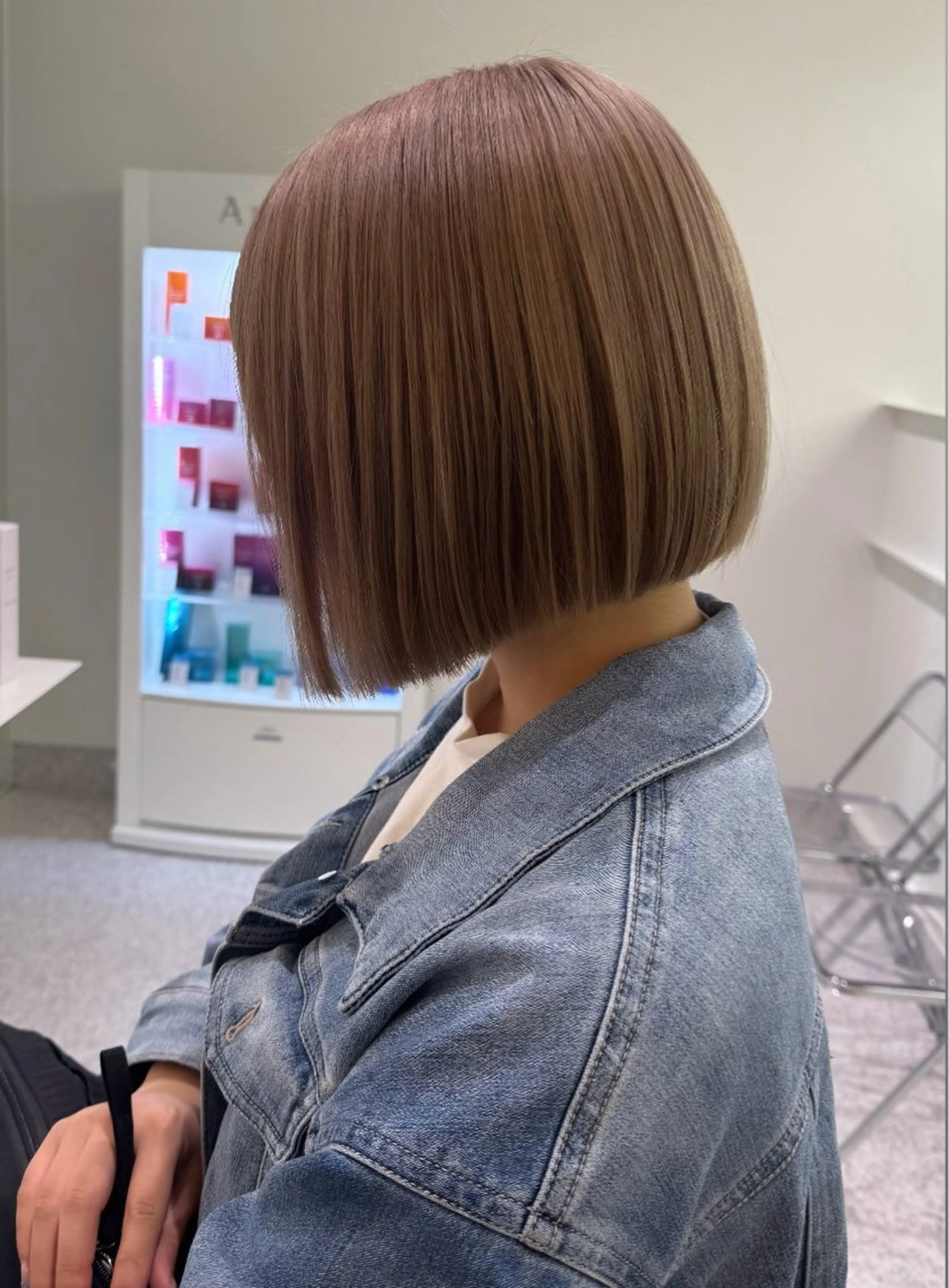 ミディアム カラー ブリーチ モデル募集 /万代/松井茉里奈のヘアスタイル