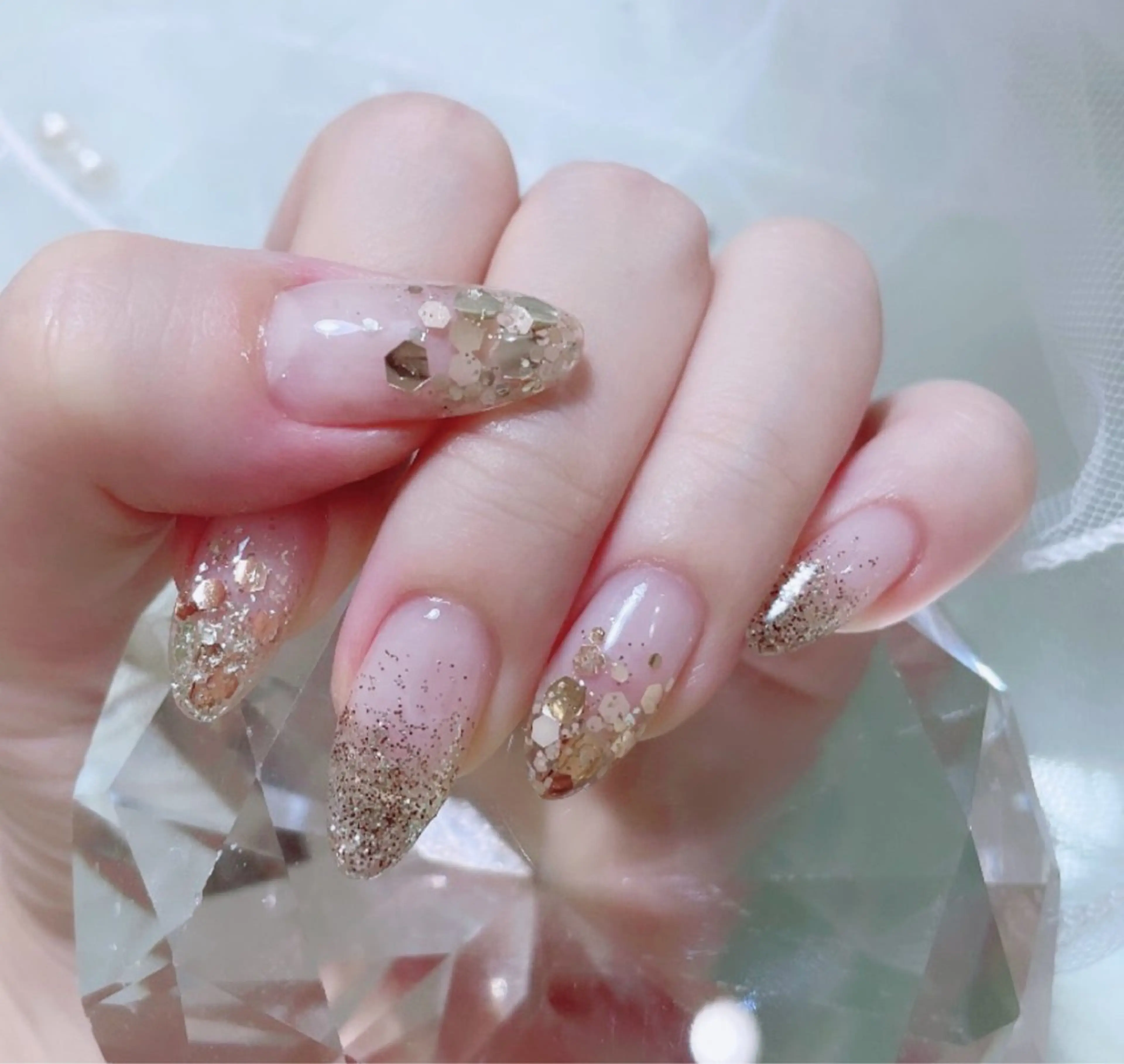ネイル ラメ(グリッター) ラメグラデーション nails bunnyのネイルデザイン