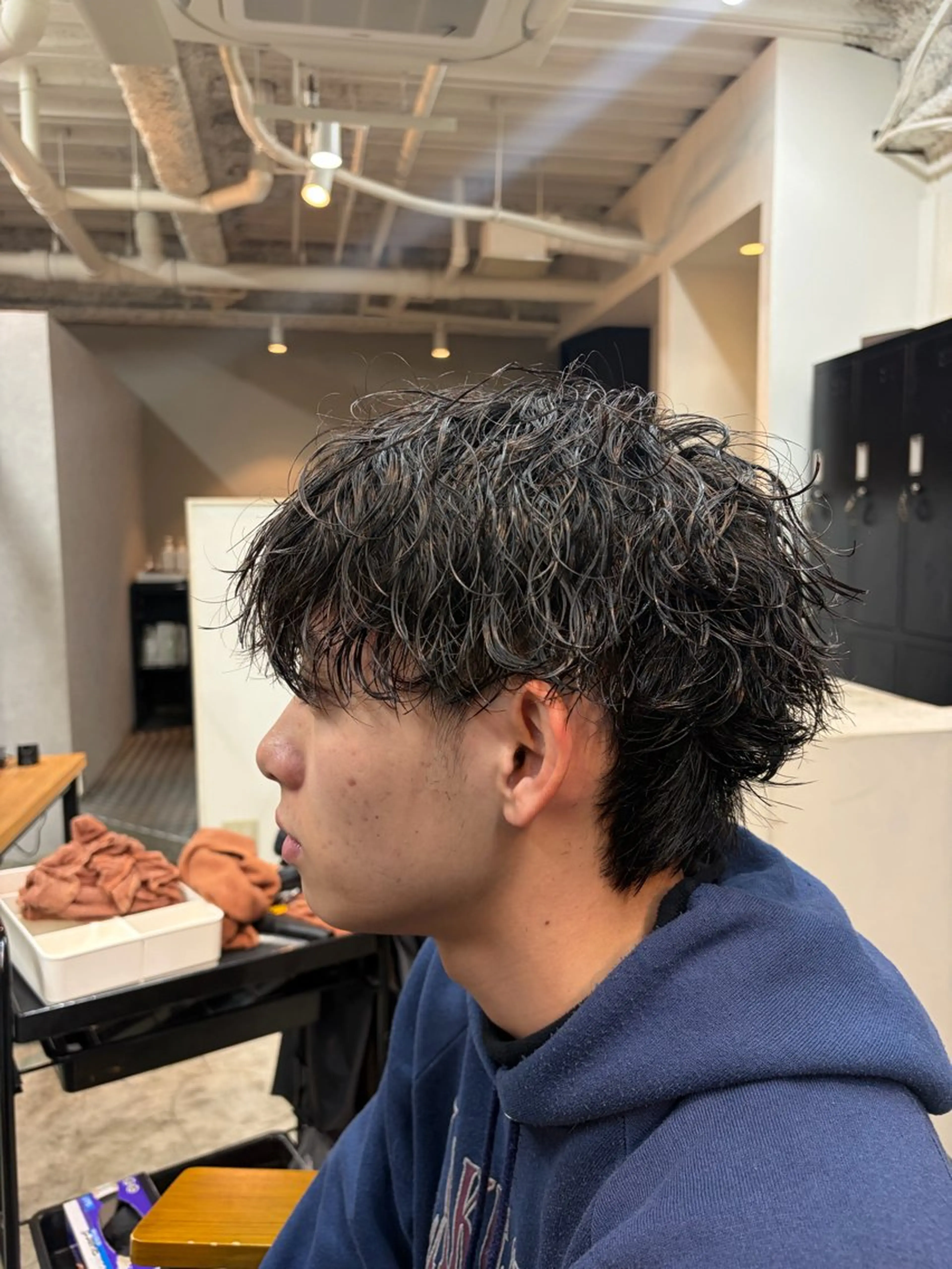 メンズカット+クリームパーマの写真