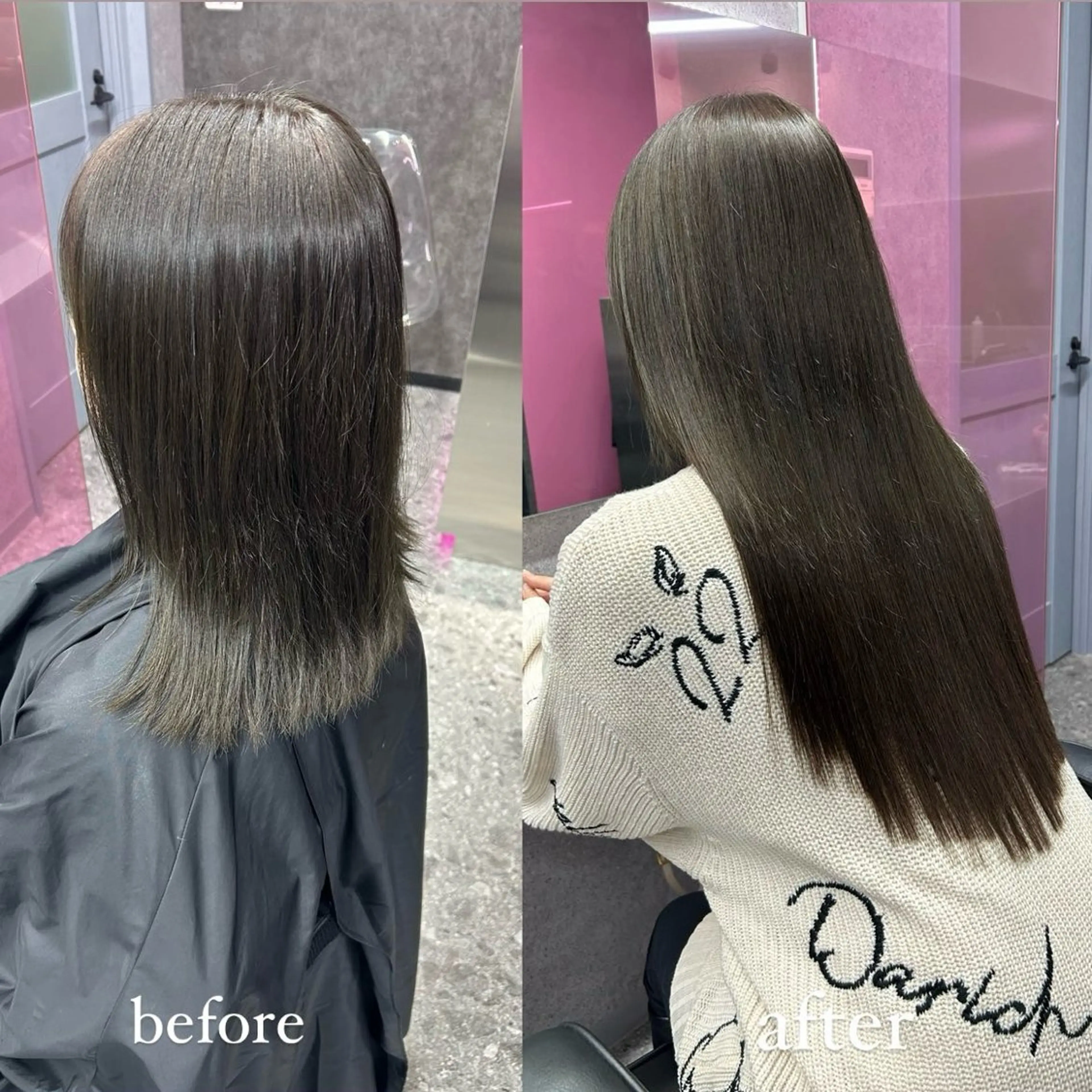 ロング カラー エクステ ヘアカラー エクステ nanaka 🤍韓国ワンホンヘアのヘアスタイル