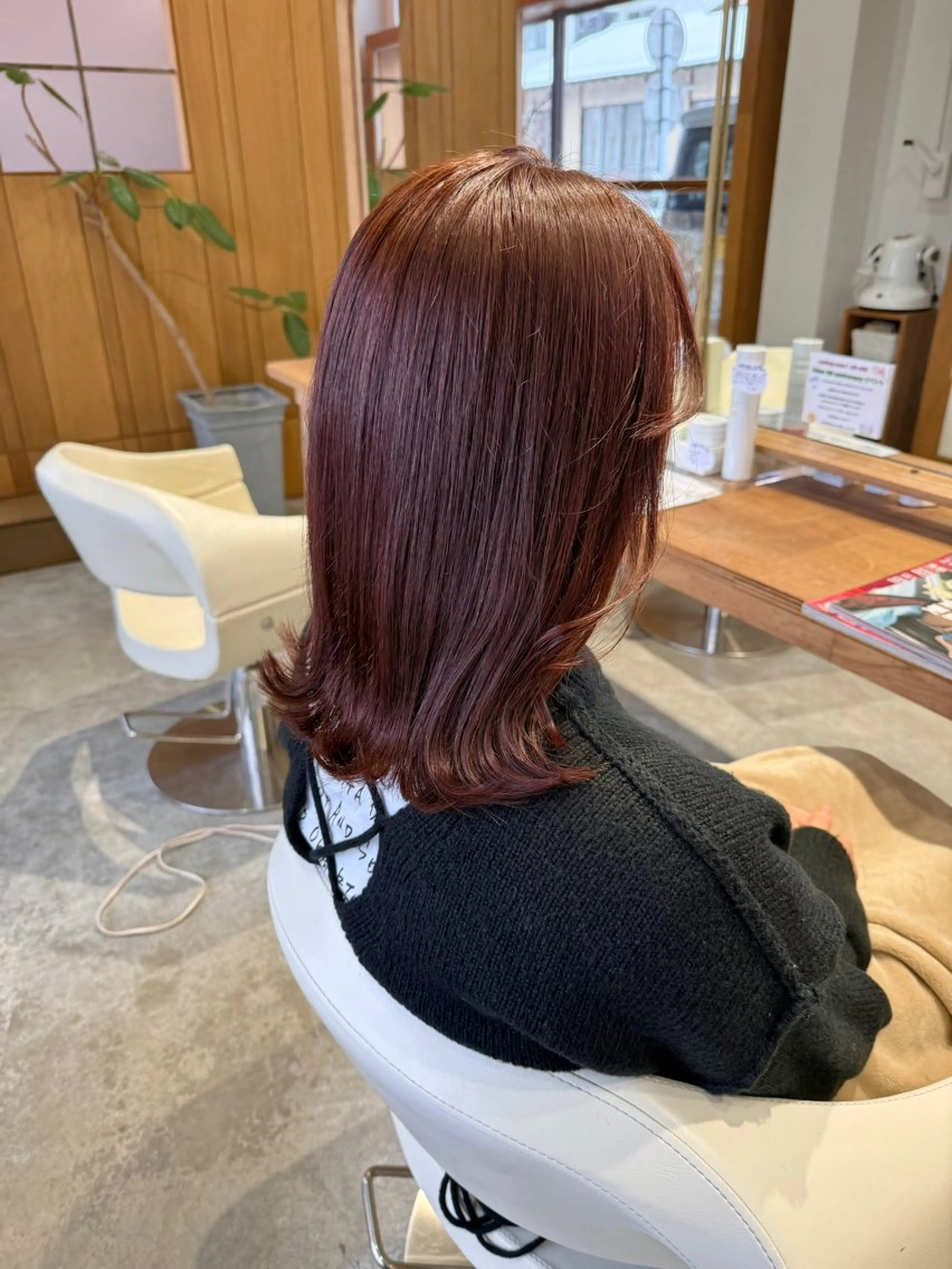 ミディアム カラー ブラウンカラー オレンジ オレンジブラウン WATANABE MISAKIのヘアスタイル