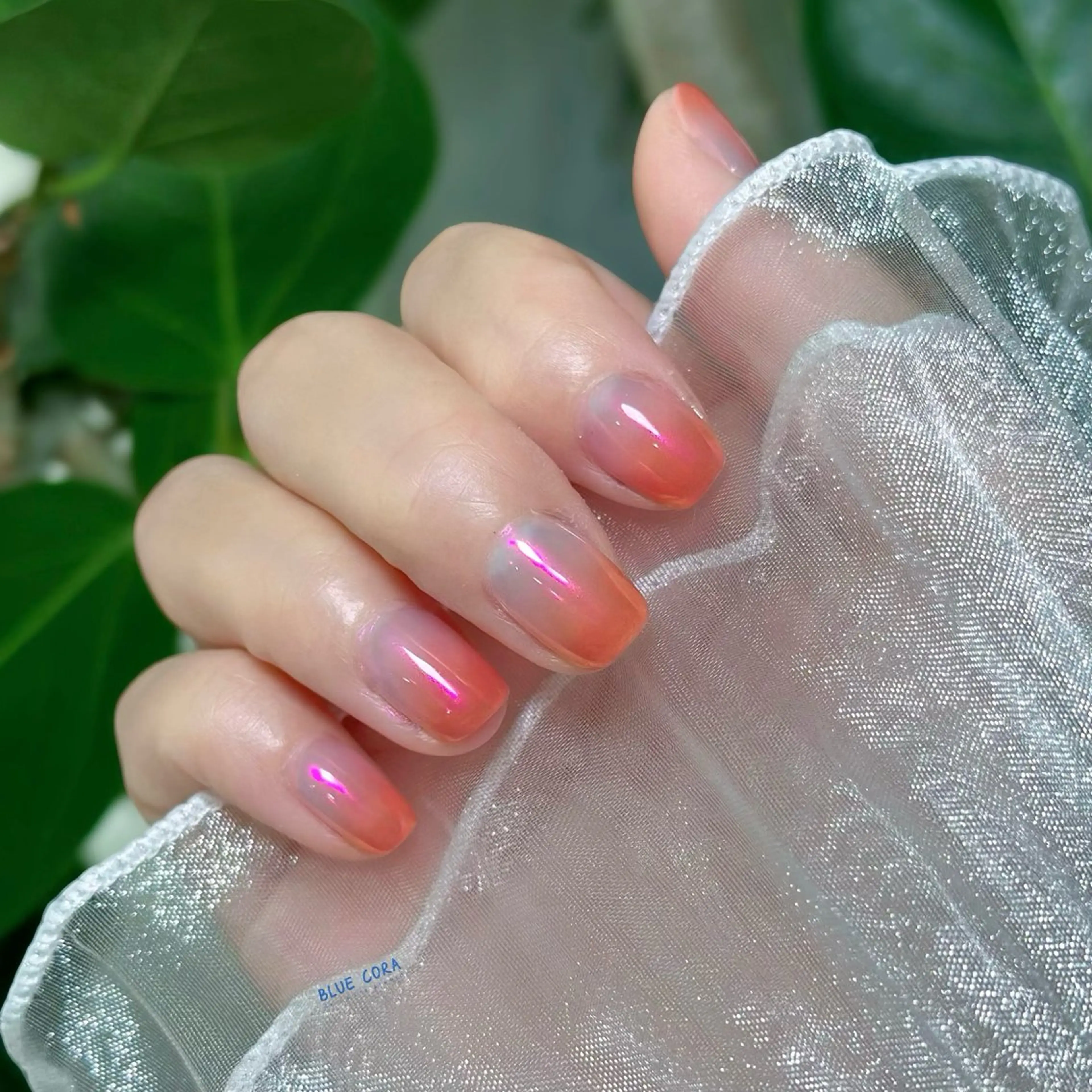 ネイル チークネイル ハンドネイル ハンドケア BLUE CORAのネイルデザイン