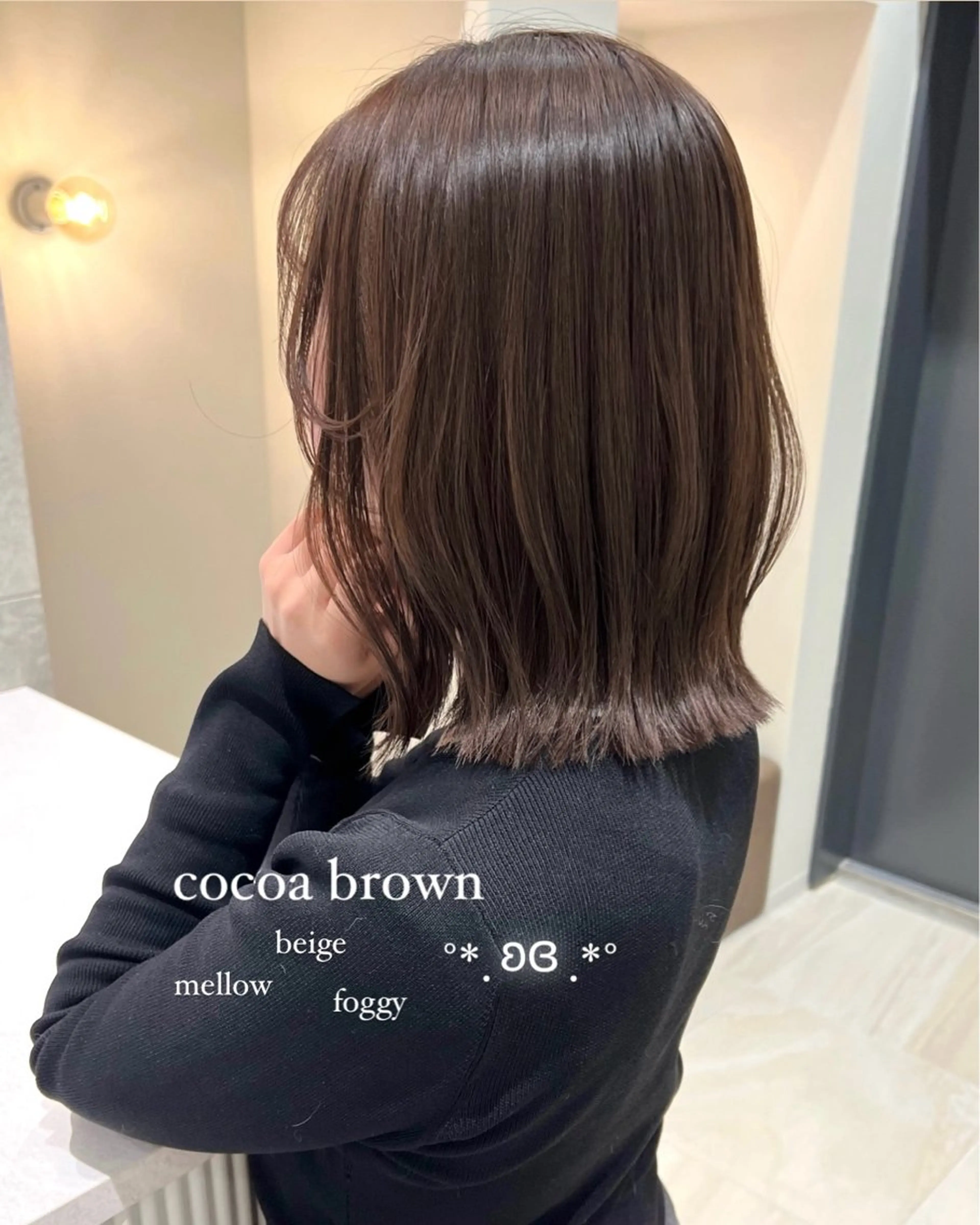 ミディアム カラー 透明感カラー 似合わせカット ヘアカラー トリートメント 赤み消し/透明感 🪽◝✩ 武者春花のヘアスタイル