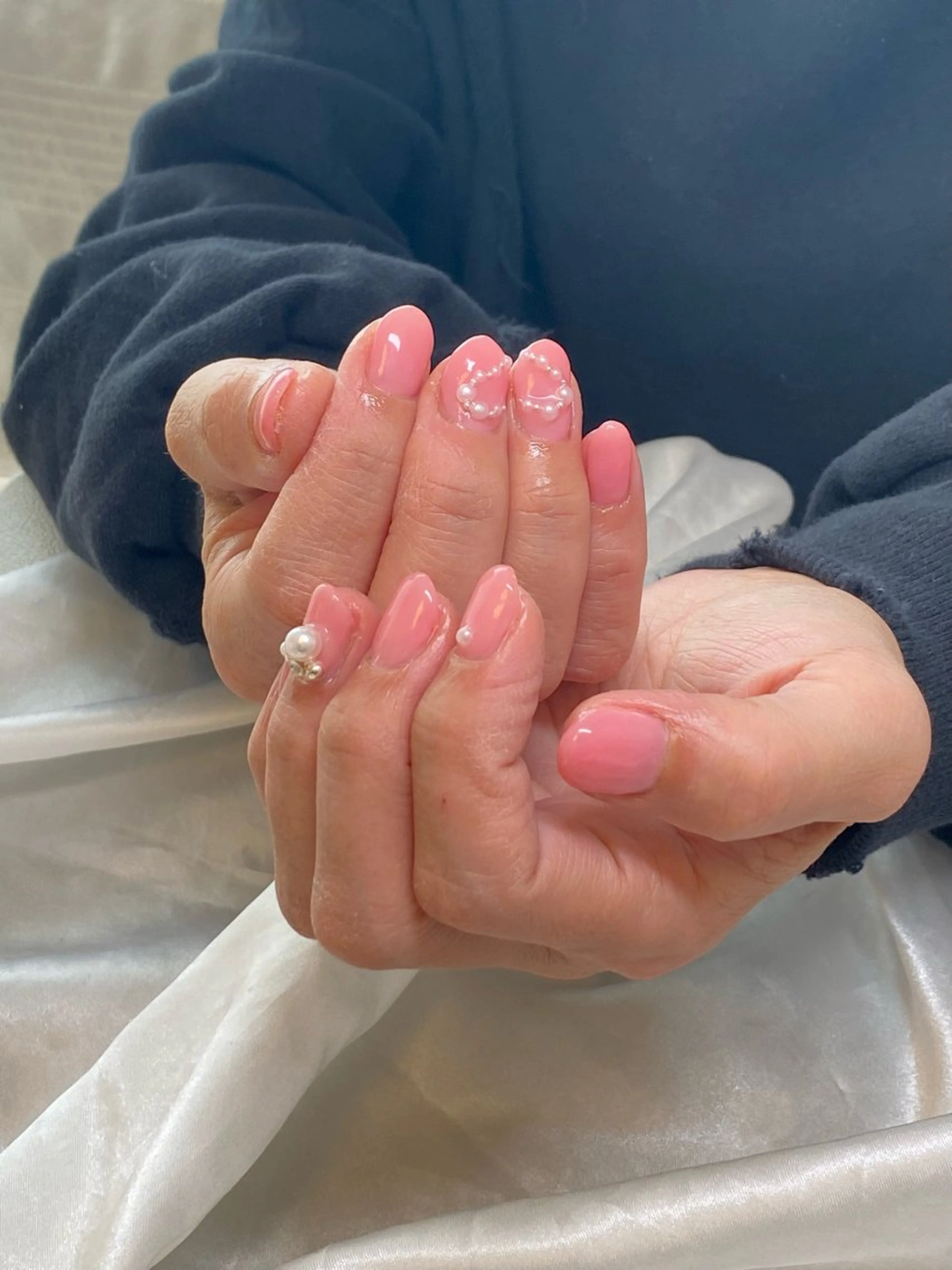 ネイル ハート ピンク シンプルネイル ハンドネイル おうちネイルサロン RINAのその他イメージ