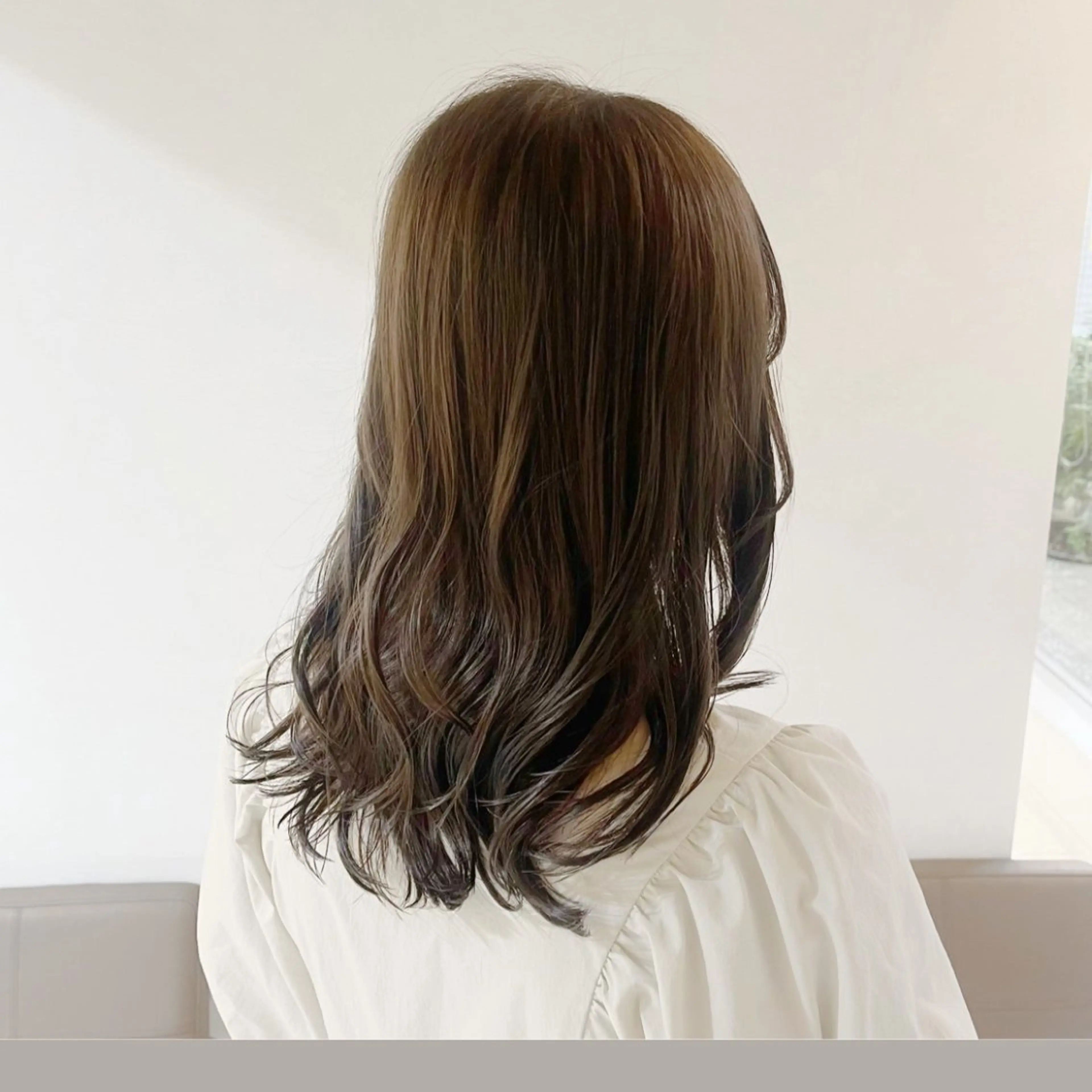 ミディアム レイヤーカット 韓国／カラー／ レイヤー🍒Rinoのヘアスタイル